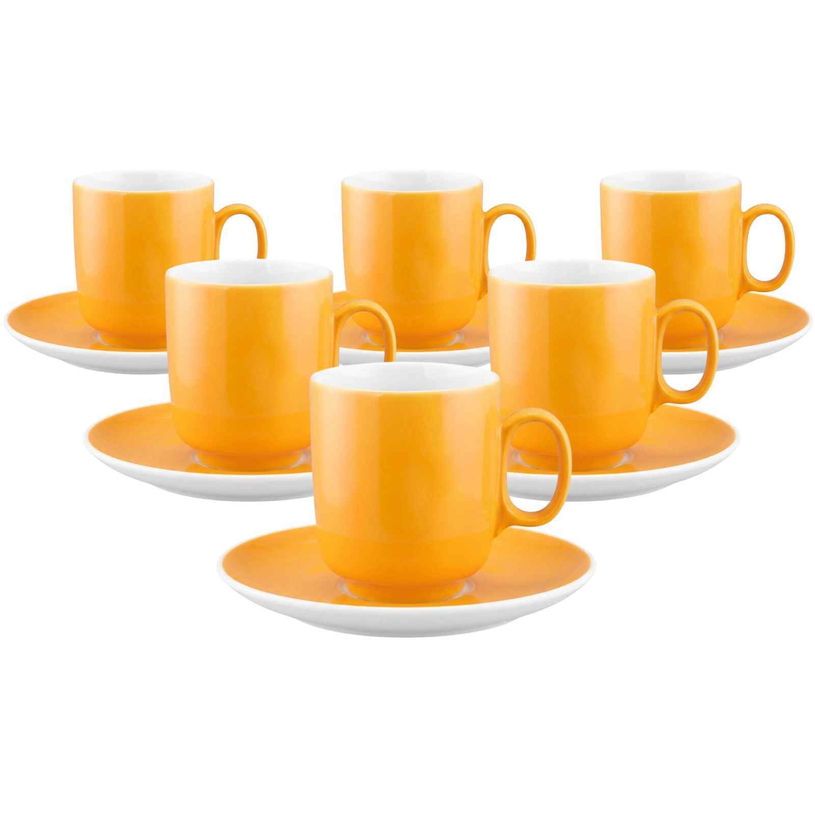 Kaffeebecher mit Untertassen Sento Home Pure Colors  6er Set