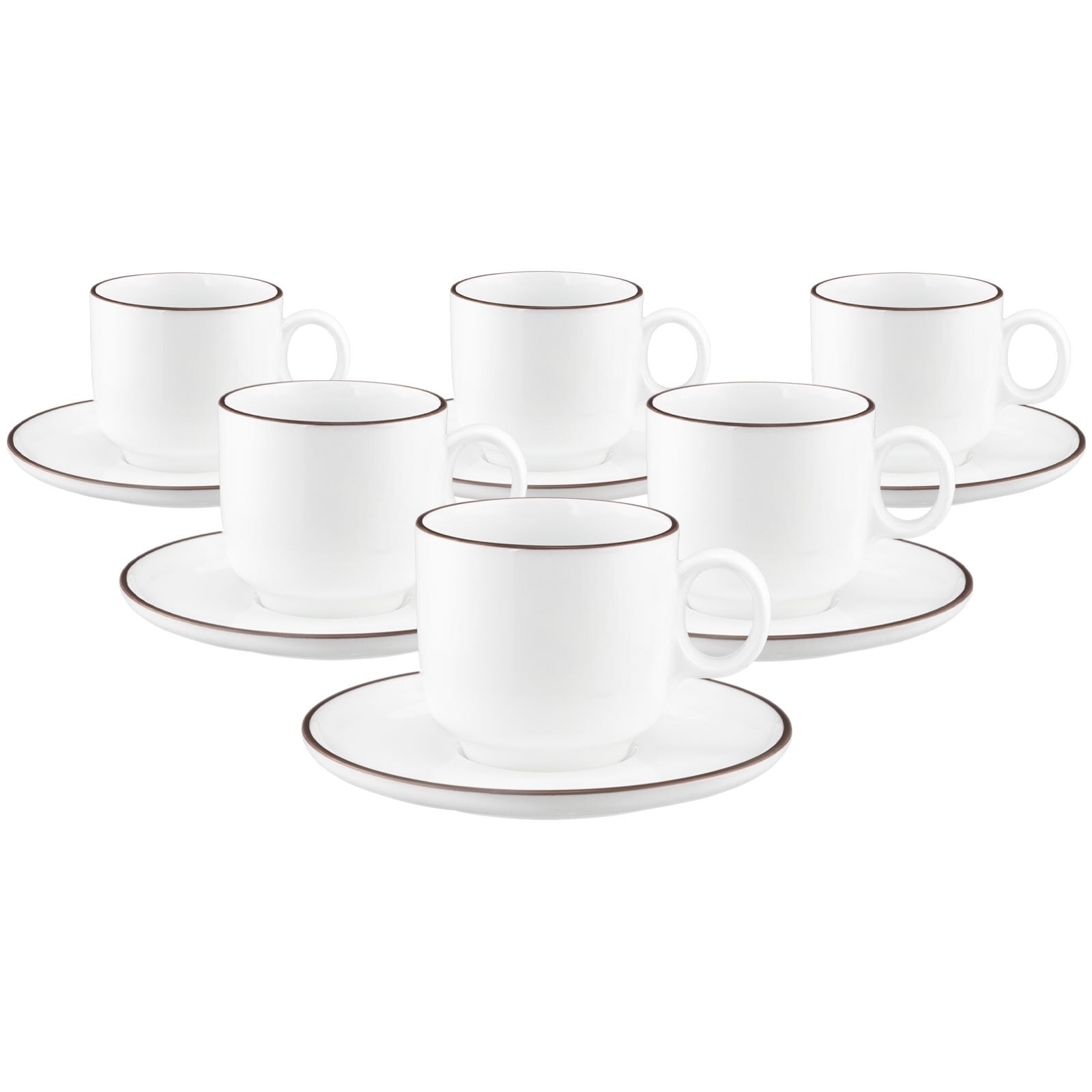 Seltmann Weiden Cappuccinotassen mit Untertassen Sento Home Pure Lines 300 ml 6er Set - Bild 1
