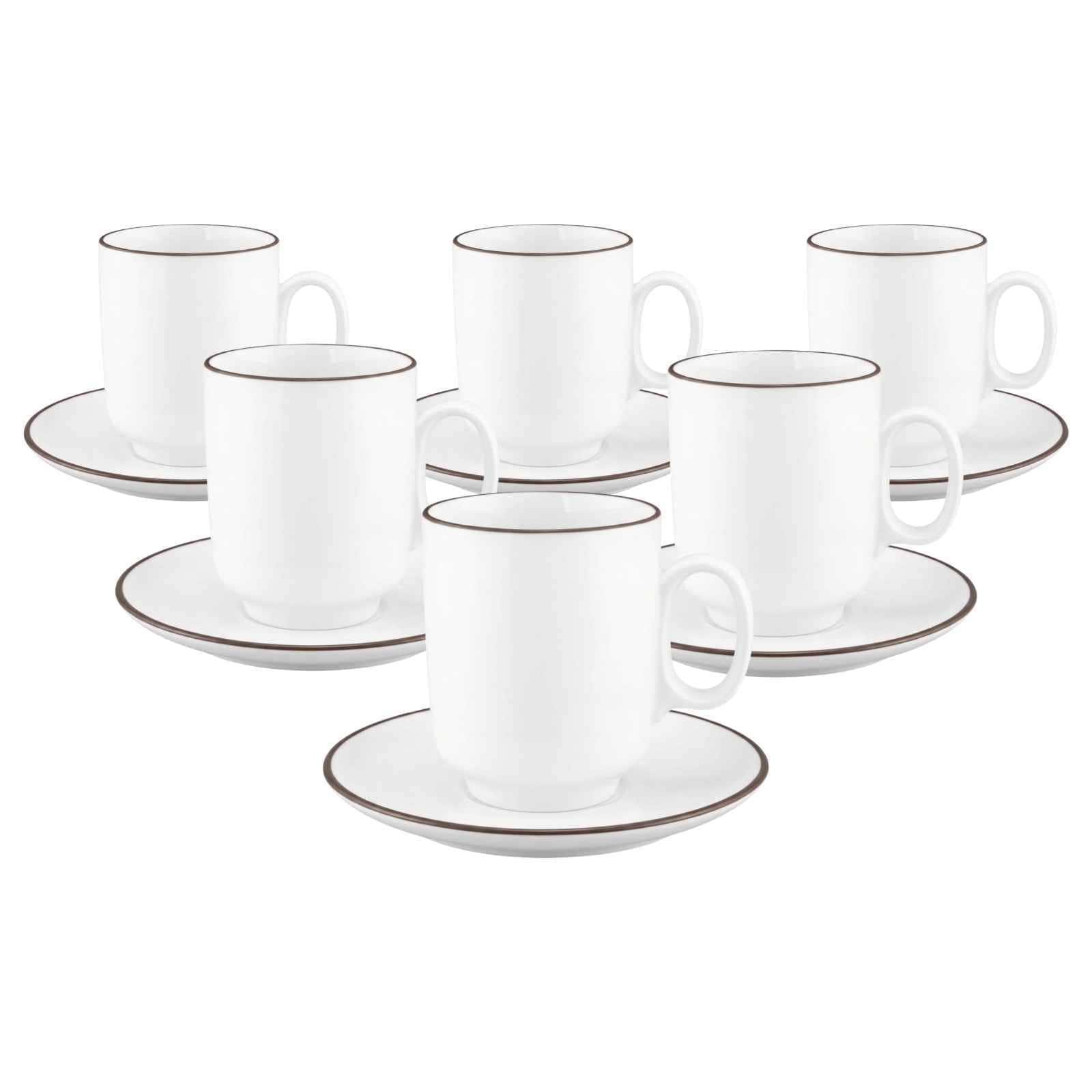 Seltmann Weiden Kaffeebecher mit Untertassen Sento Home Pure Lines 400 ml 6er Set - Bild 1