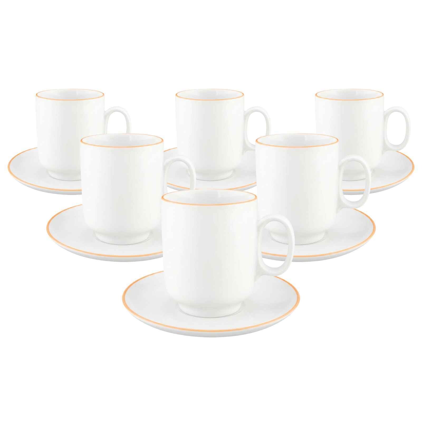 Kaffeebecher mit Untertassen Sento Home Pure Lines  6er Set