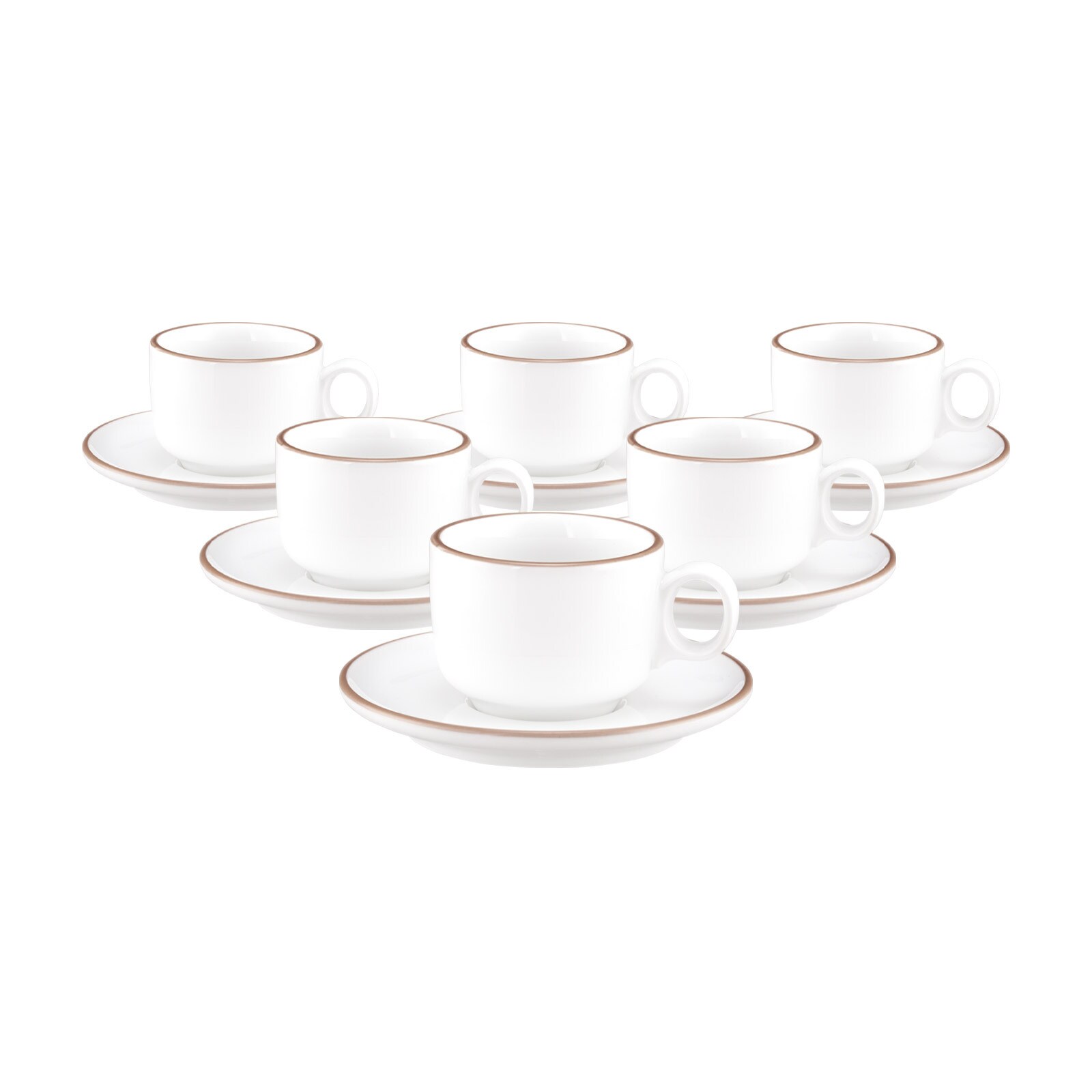 Seltmann Weiden Espressotassen mit Untertassen Sento Home Pure Lines 80 ml 6er Set