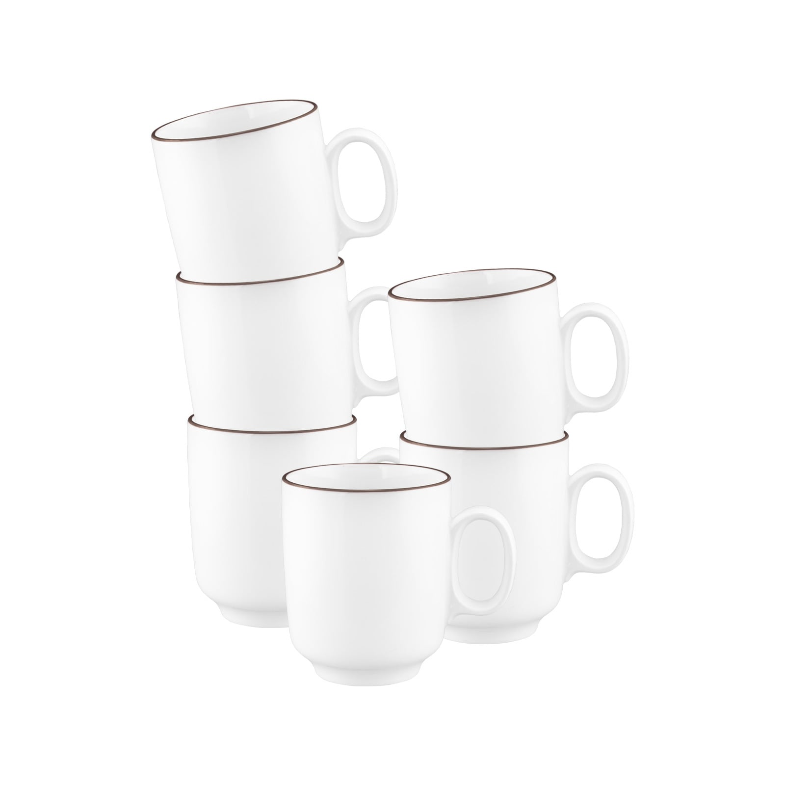 Seltmann Weiden Becher mit Henkel Sento Home Pure Lines 400 ml 6er Set - Bild 1