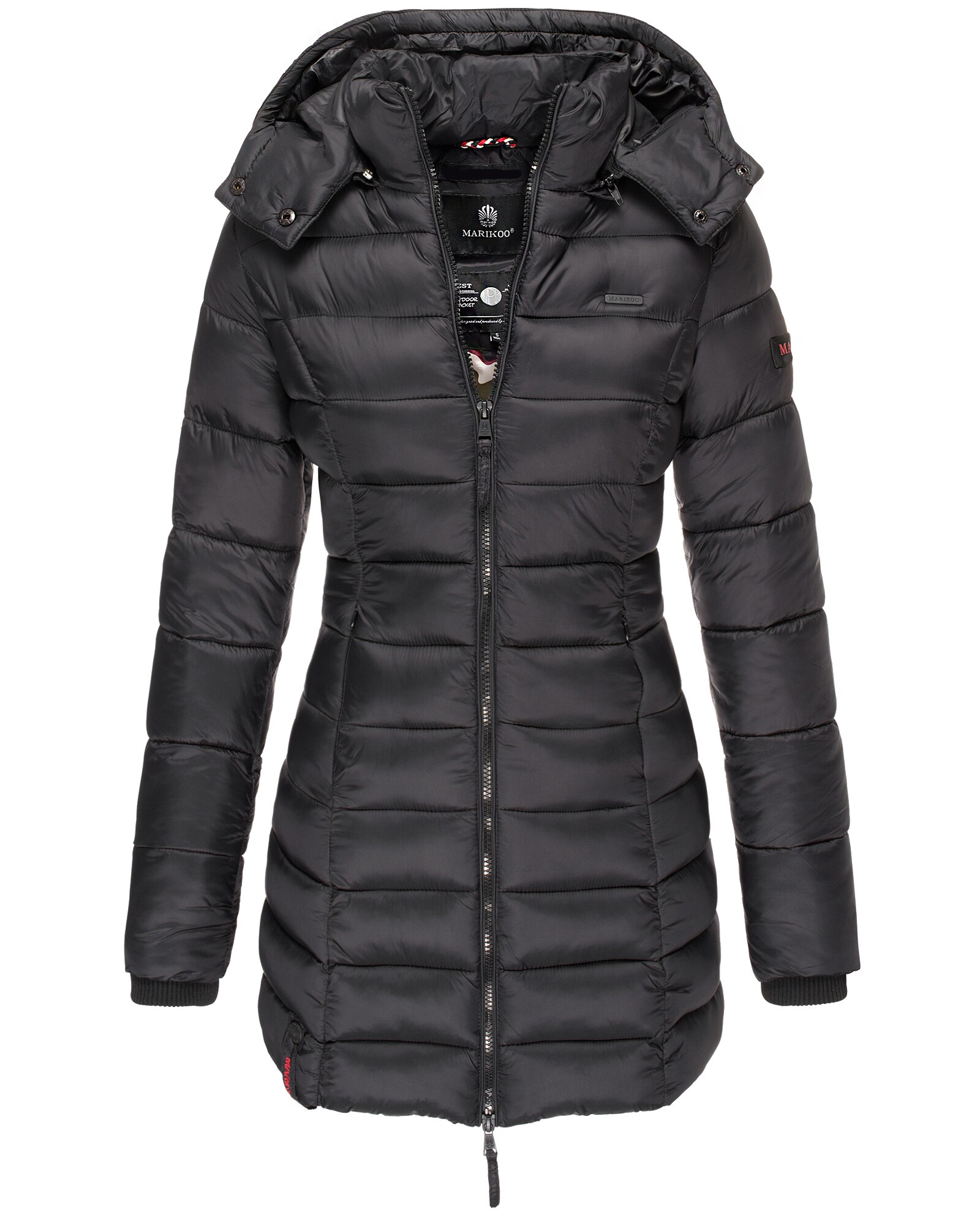 MARIKOO Damen Leichter Steppmantel Wintermantel mit schmaler Steppung Abendsternchen - Bild 1