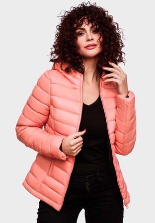 Damen mit bei Kapuze Steppjacke online MARIKOO großer Netto modische Übergangsjacke Lucy kaufen
