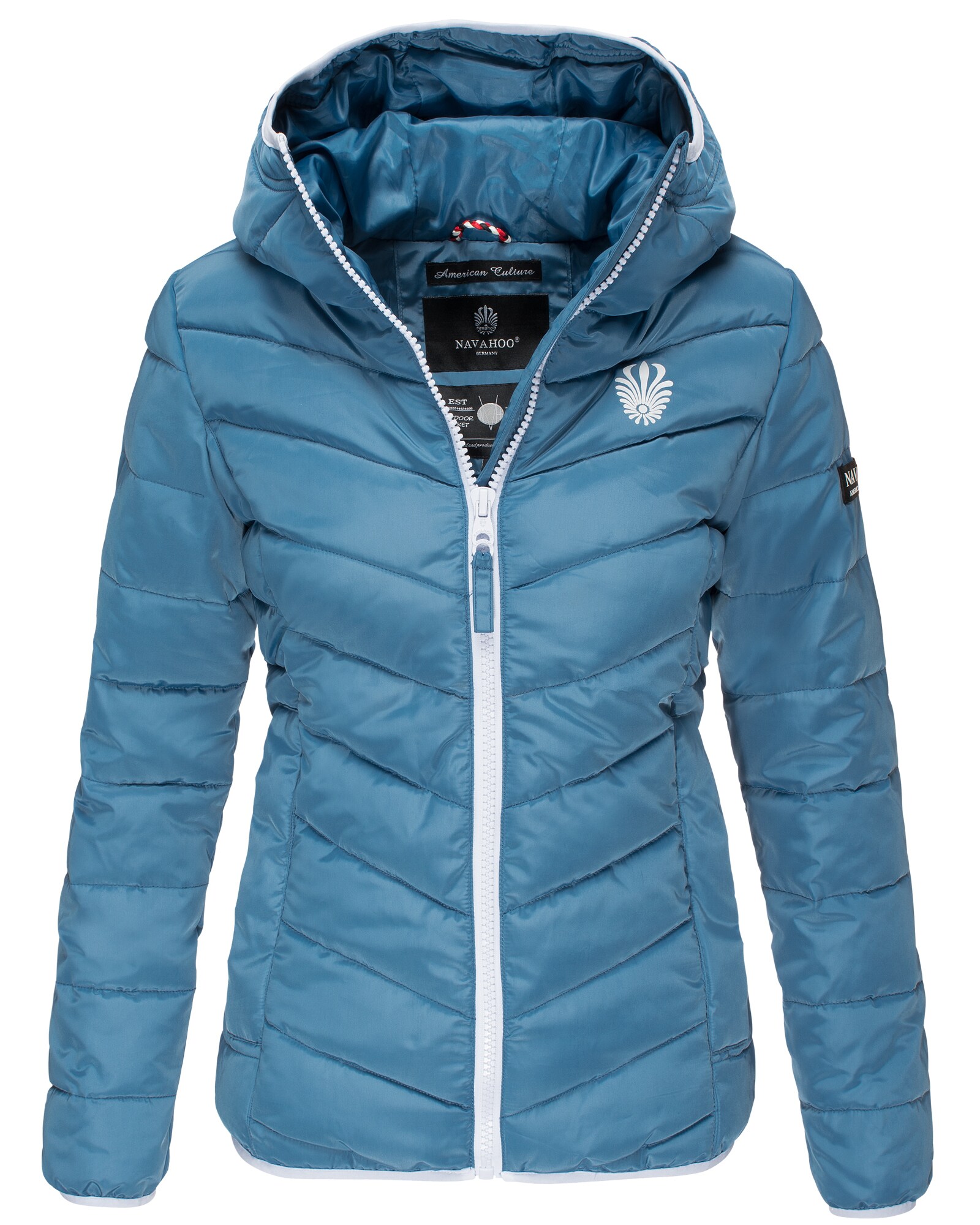 NAVAHOO Damen Steppjacke stylische Winterjacke mit Kapuze Elva - Bild 1