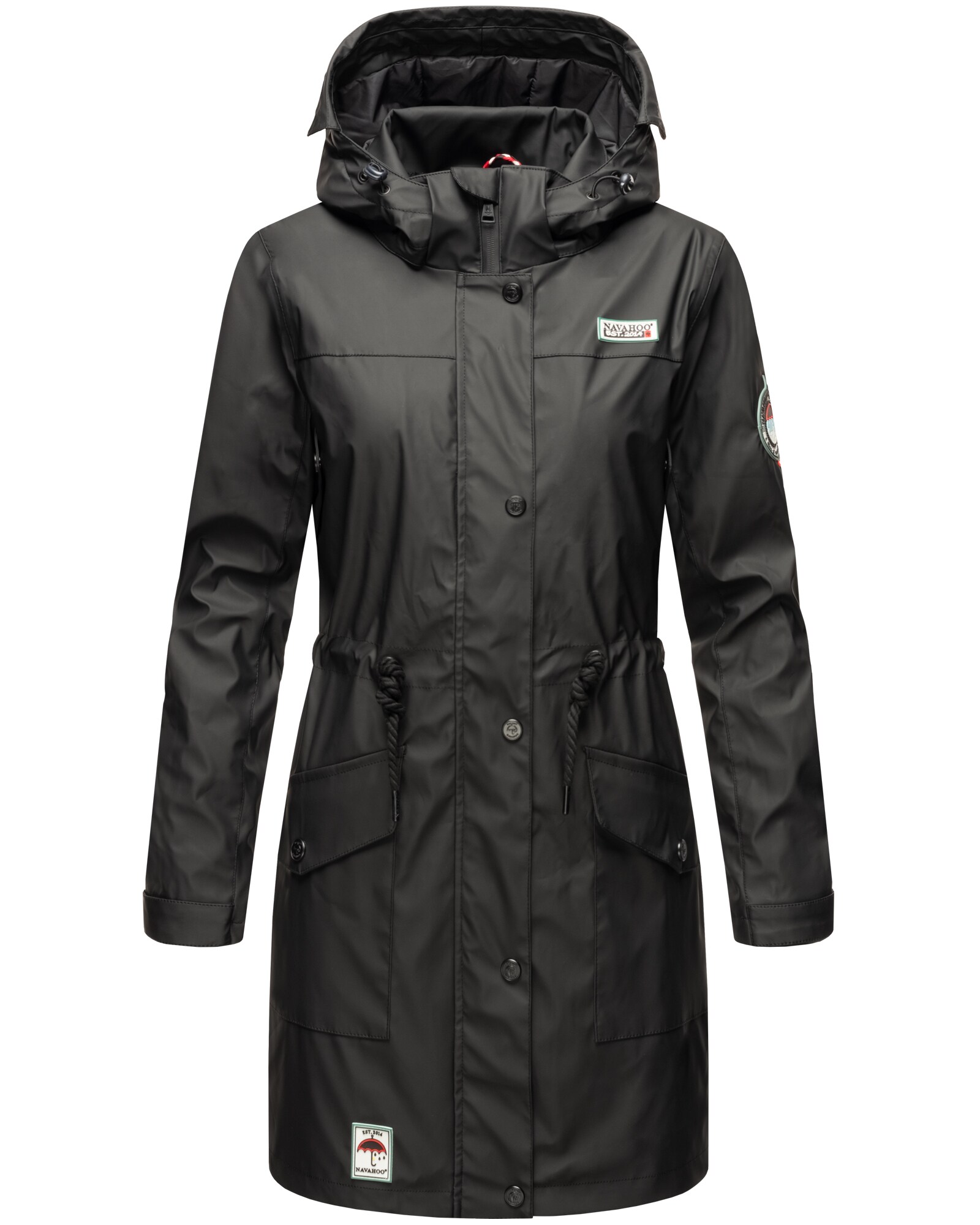 NAVAHOO Damen Outdoorjacke modischer Outdoor Regenmantel Deike - Bild 1