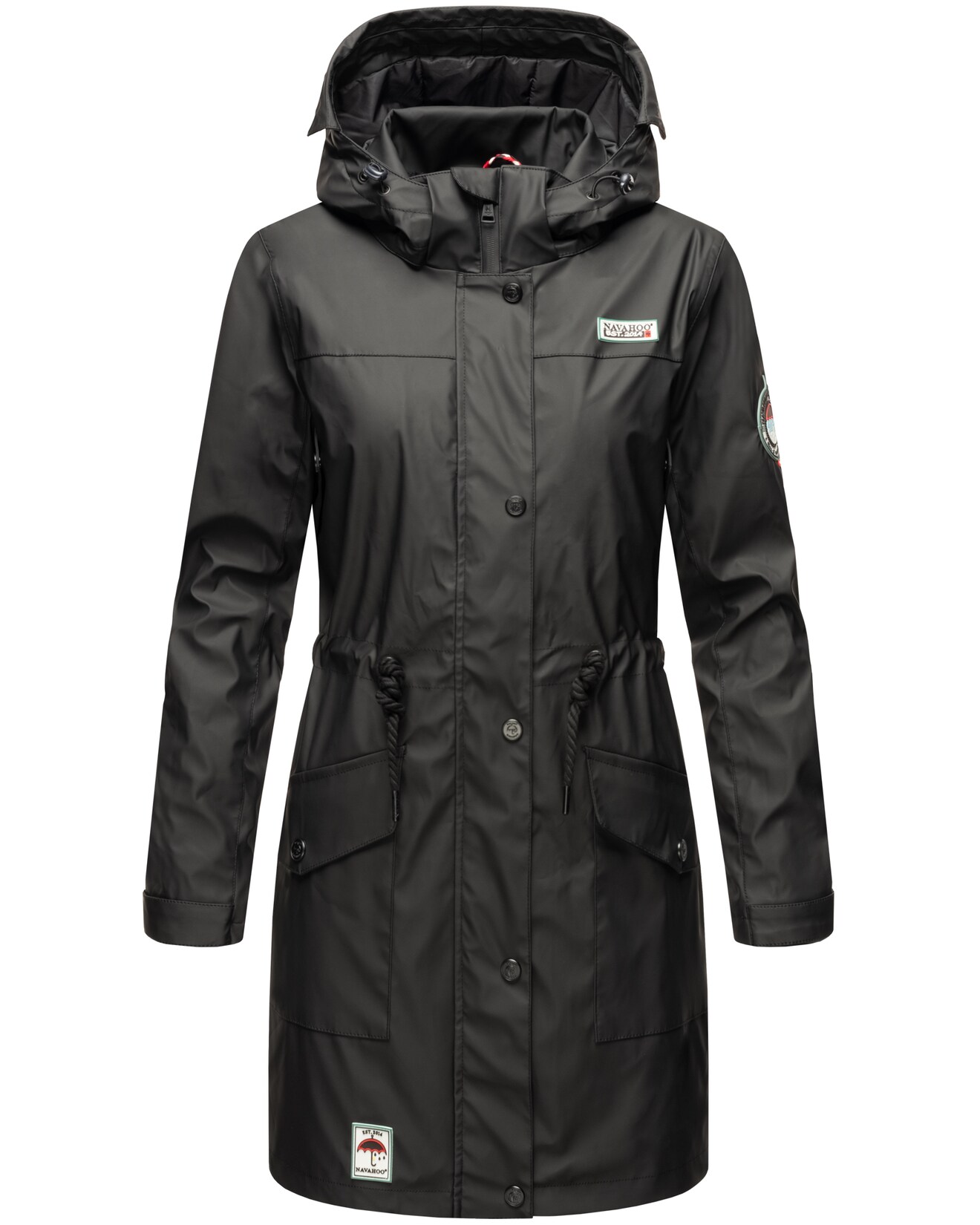 NAVAHOO Damen Outdoorjacke modischer Outdoor Regenmantel Deike
