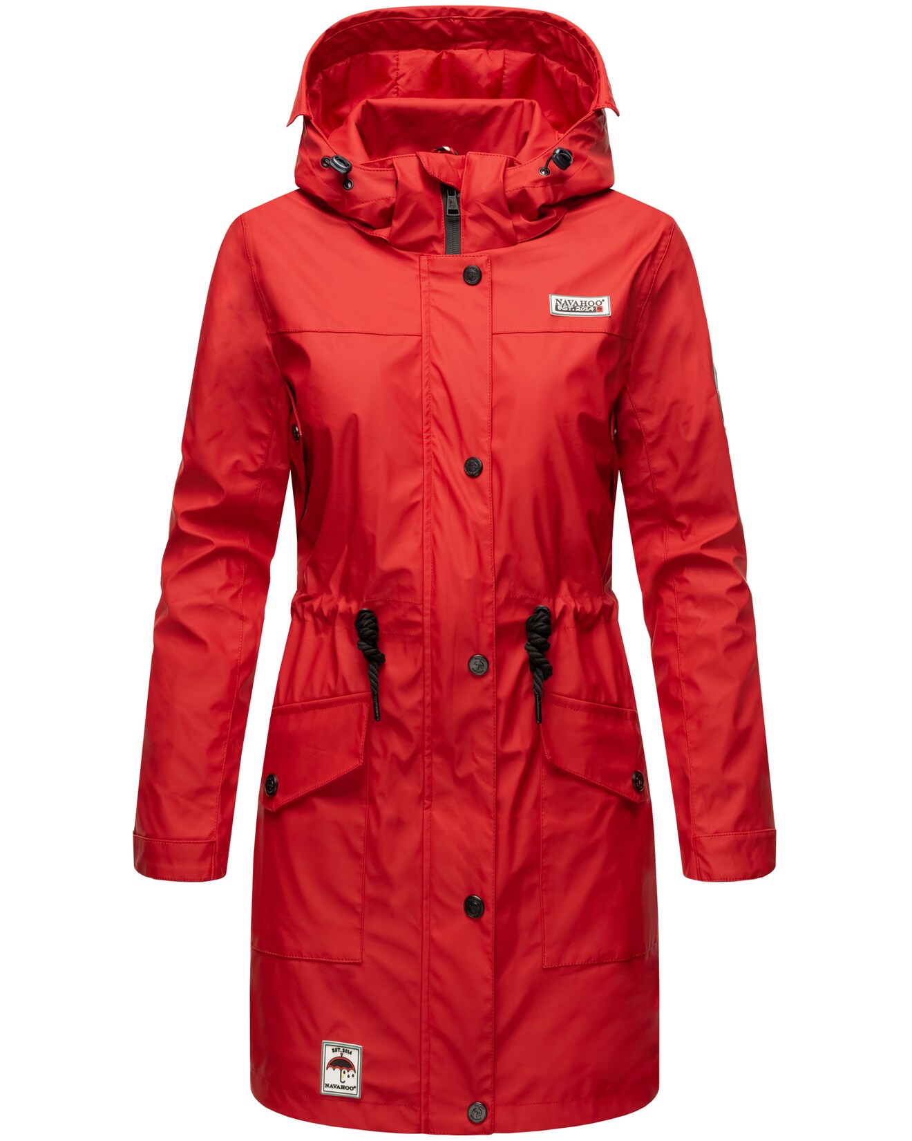 NAVAHOO Damen Outdoorjacke modischer Outdoor Regenmantel Deike