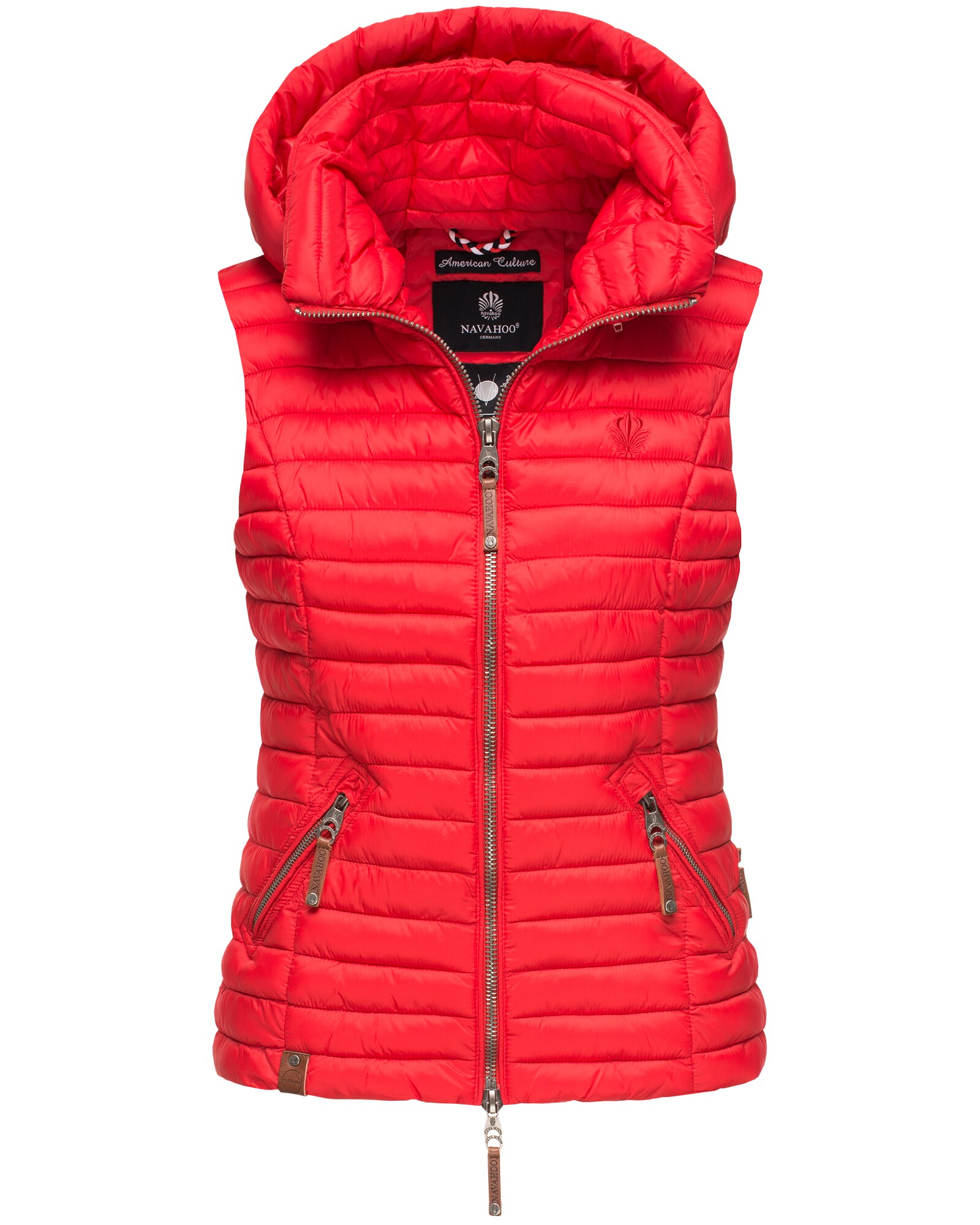 NAVAHOO Damen Designer Steppweste &auml;rmellose Weste mit Kapuze Shadaa - Bild 1