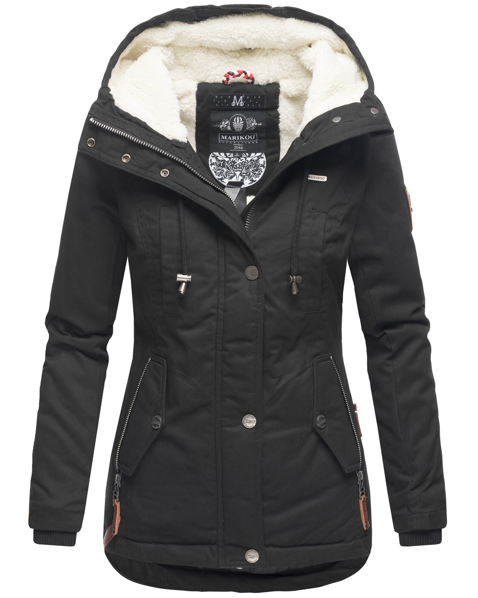 MARIKOO Damen Winterjacke Outdoor Baumwolljacke mit Kapuze Bikoo - Bild 1