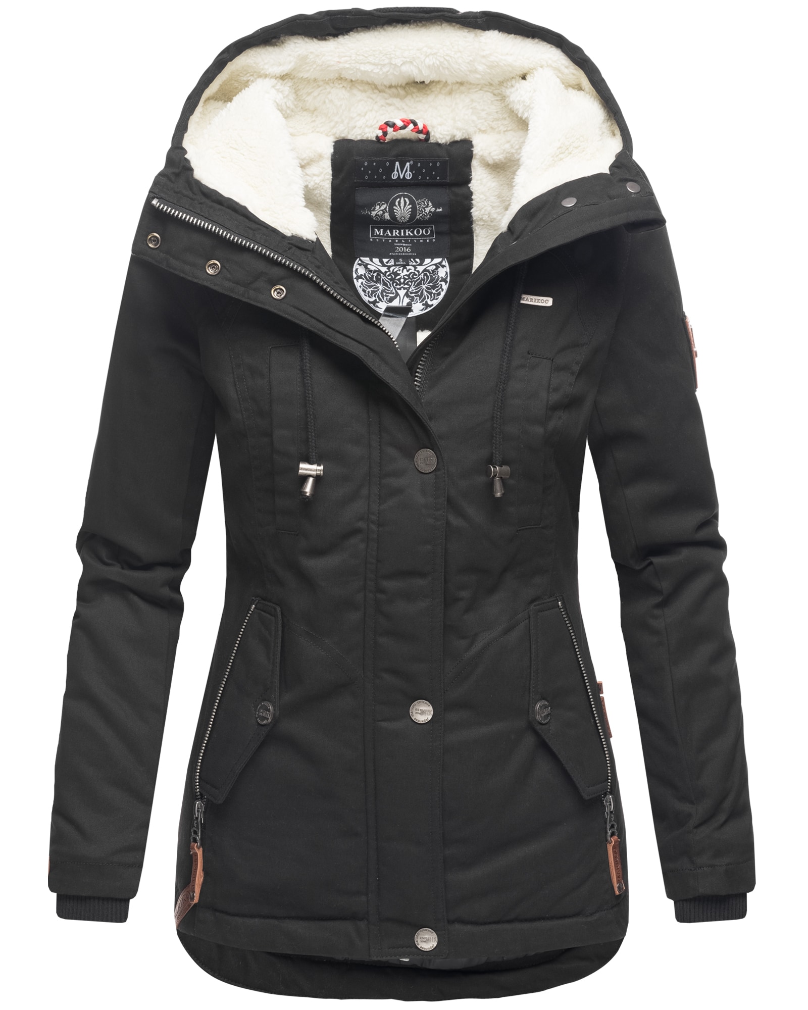 MARIKOO Damen Winterjacke Outdoor Baumwolljacke mit Kapuze Bikoo - Bild 1