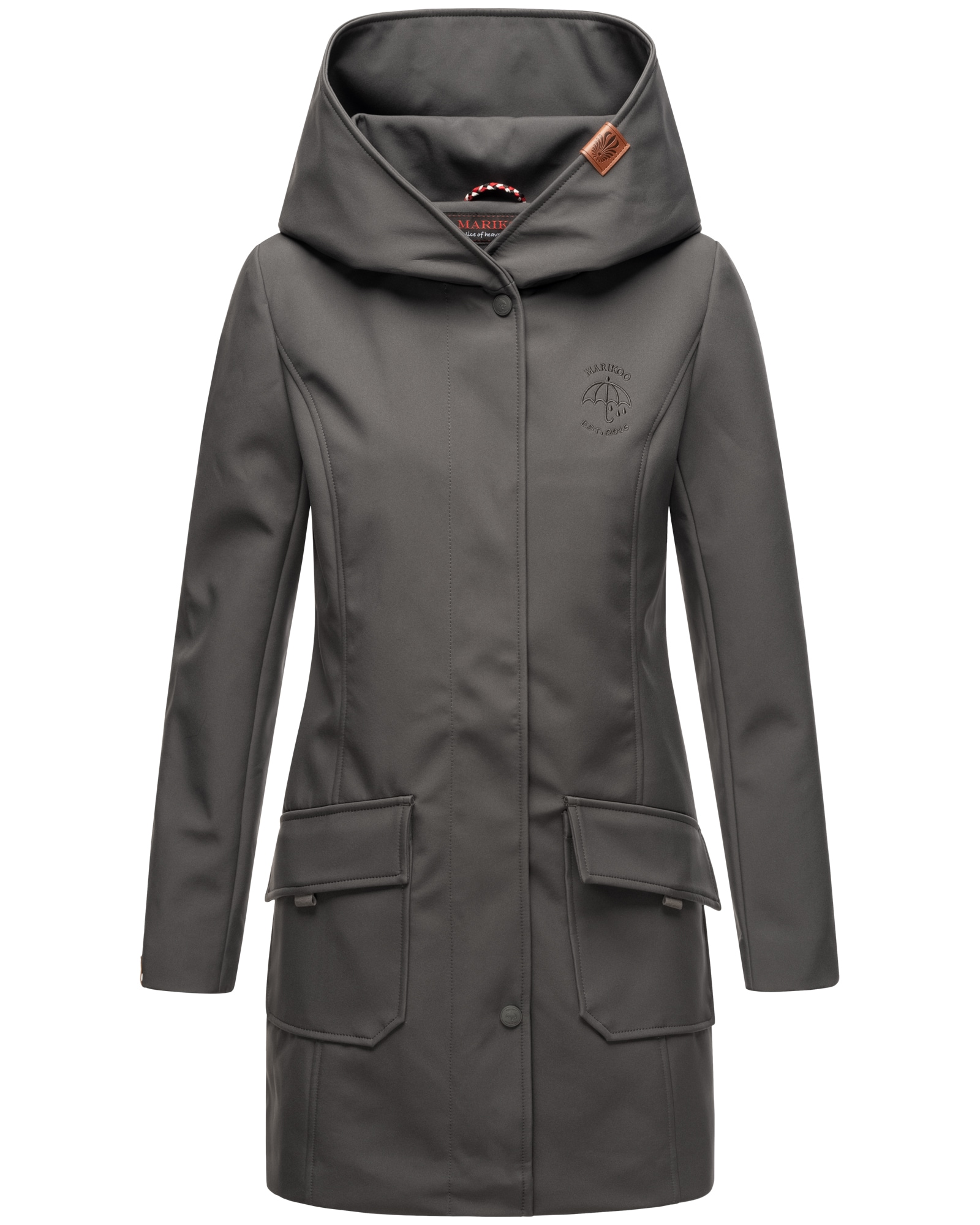 MARIKOO Damen Outdoor Winter Softshelljacke Regenjacke mit gro&szlig;er Kapuze Mayleen - Bild 1