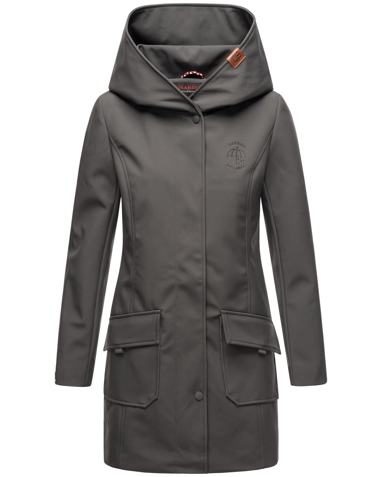 MARIKOO Damen Outdoor Winter Softshelljacke Regenjacke mit großer Kapuze Mayleen