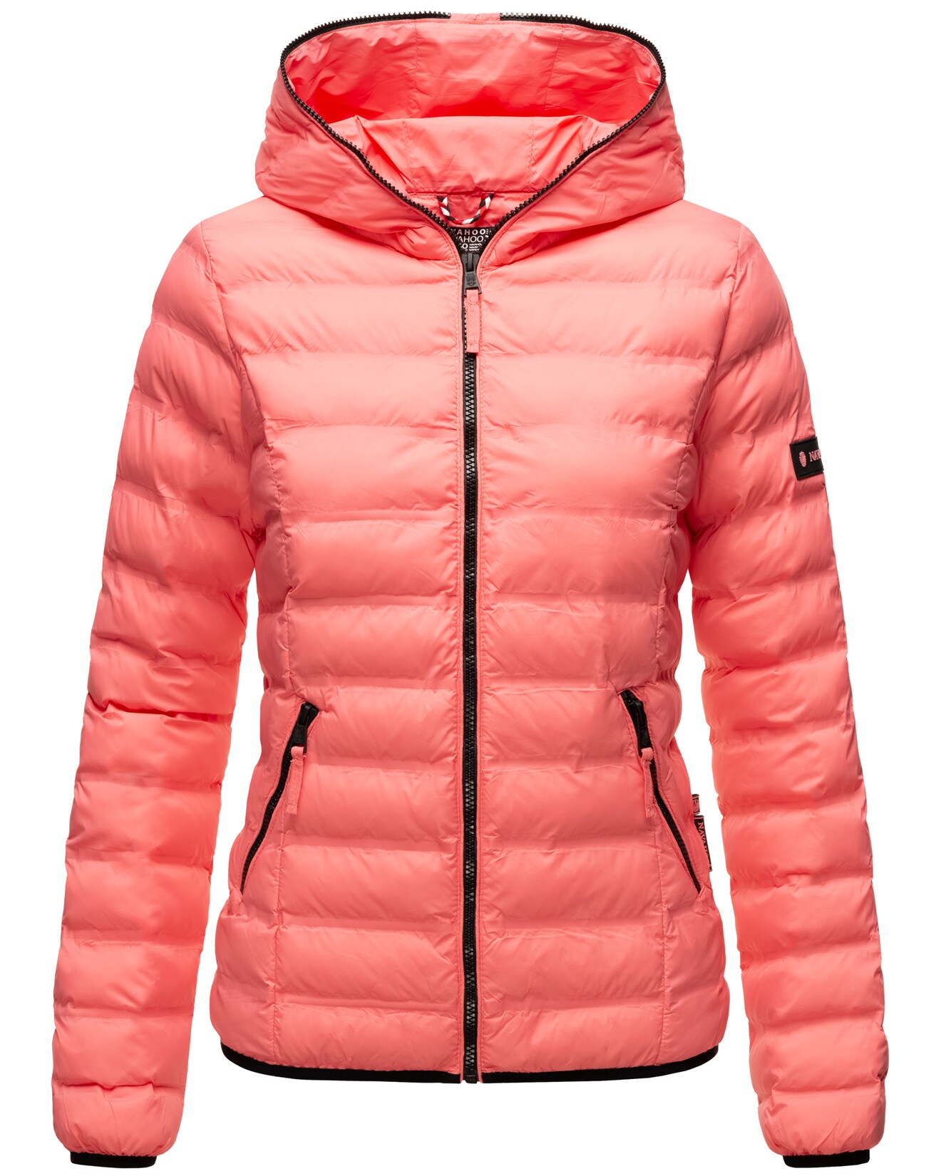 NAVAHOO Damen Stylische Steppjacke Übergangsjacke mit Kapuze Neevia