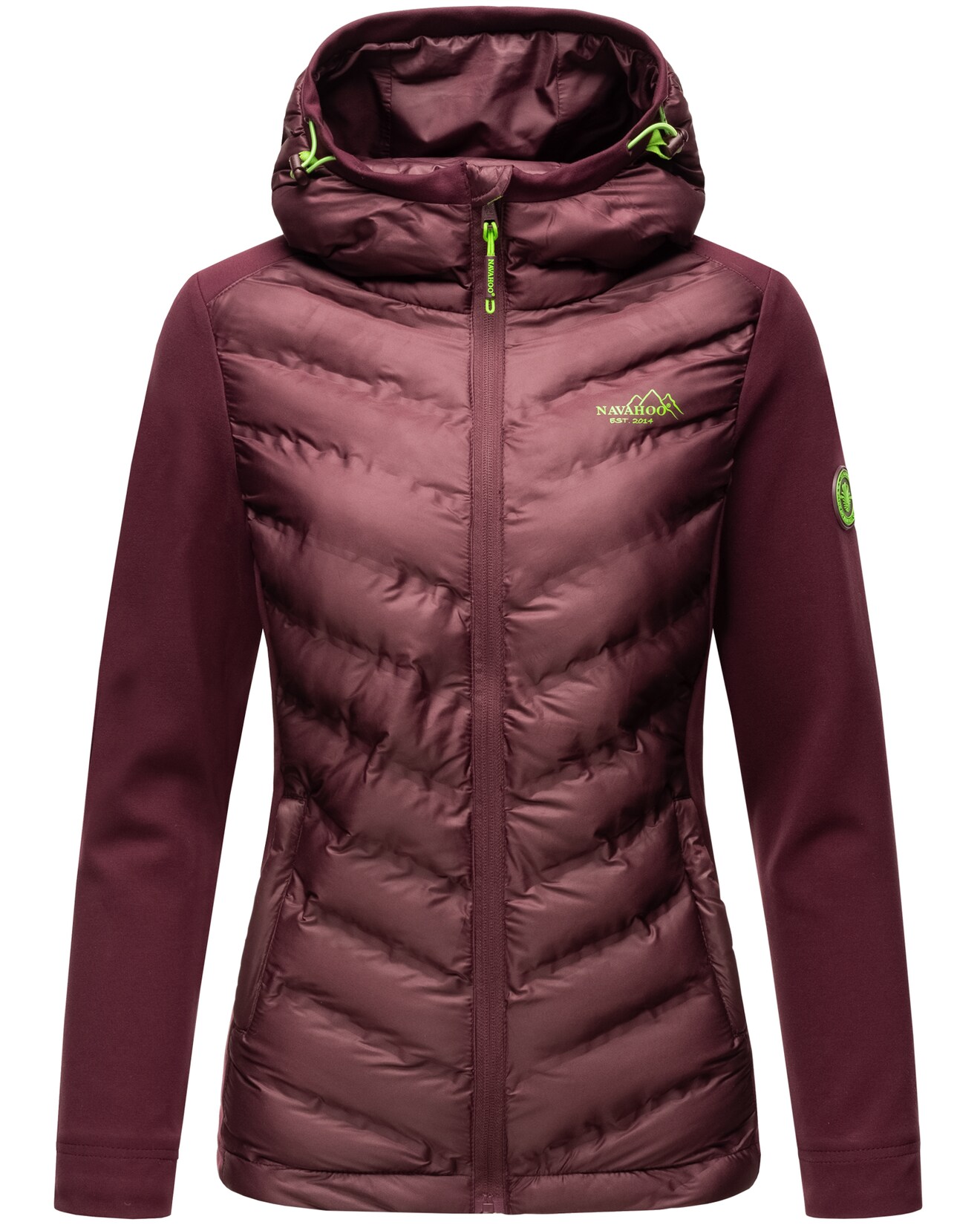 NAVAHOO Damen Stylische Outdoorjacke Übergangsjacke mit Kapuze Nimm-Mich-Mit