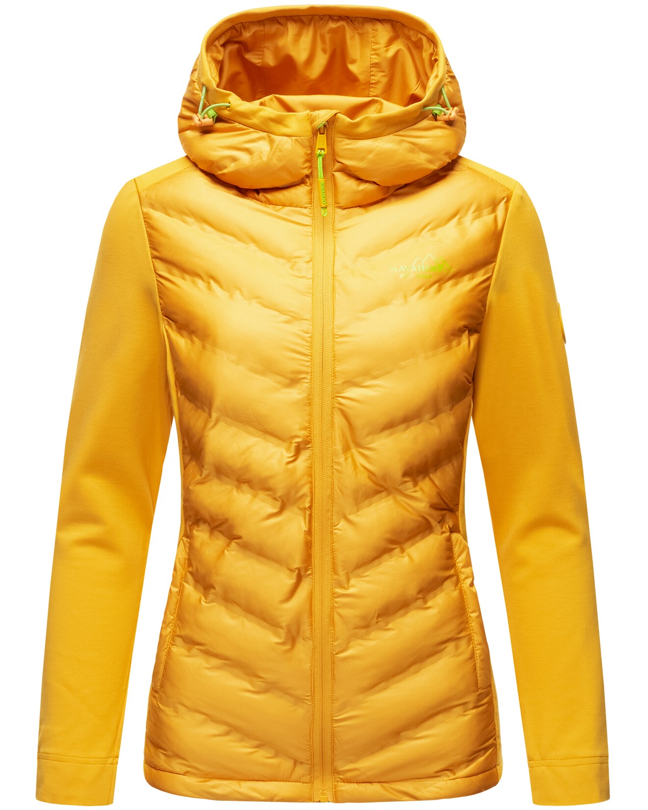 NAVAHOO Damen Stylische Outdoorjacke Übergangsjacke mit Kapuze Nimm-Mich-Mit