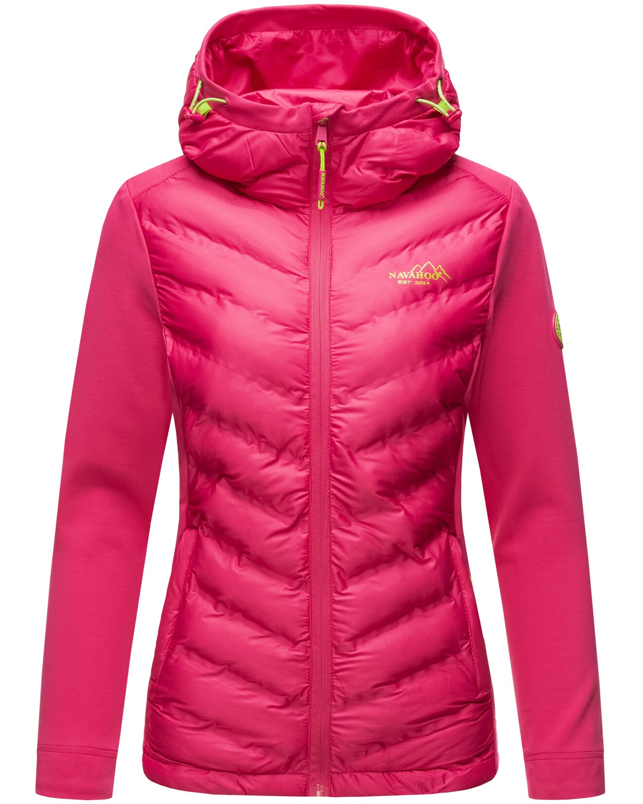 NAVAHOO Damen Stylische Outdoorjacke Übergangsjacke mit Kapuze Nimm-Mich-Mit