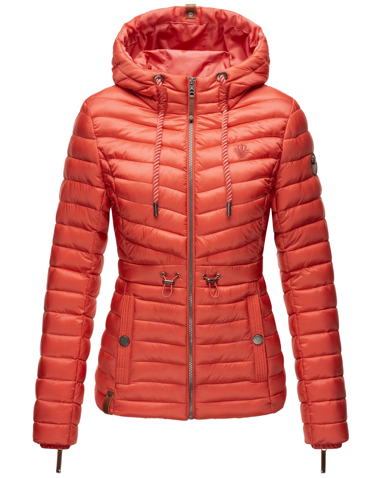 MARIKOO Damen Designer Outdoorjacke Steppjacke mit Kapuze Aniyaa