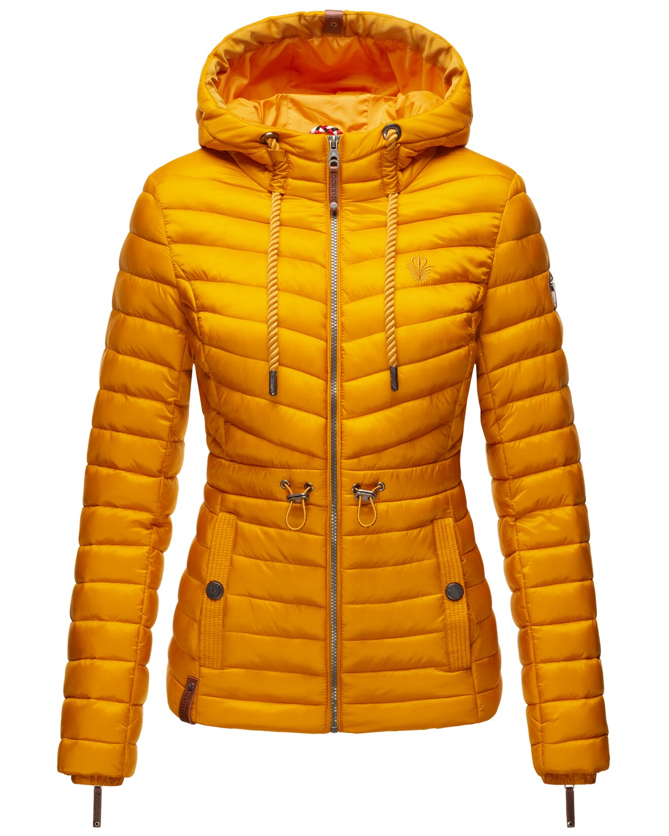 MARIKOO Damen Designer Outdoorjacke Steppjacke mit Kapuze Aniyaa | 04059072439665