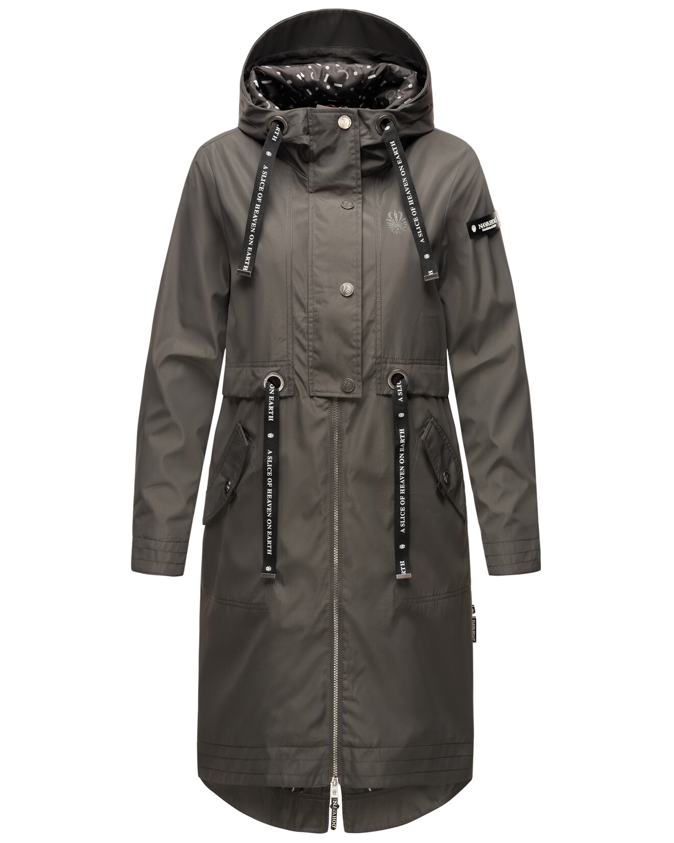 NAVAHOO Damen Modischer Funktionsparka Übergangs Outdoorjacke mit Kapuze Josinaa