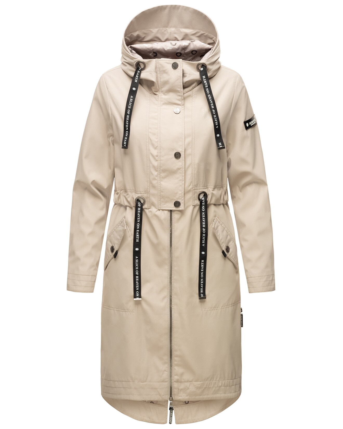 NAVAHOO Damen Modischer Funktionsparka Übergangs Outdoorjacke mit Kapuze Josinaa