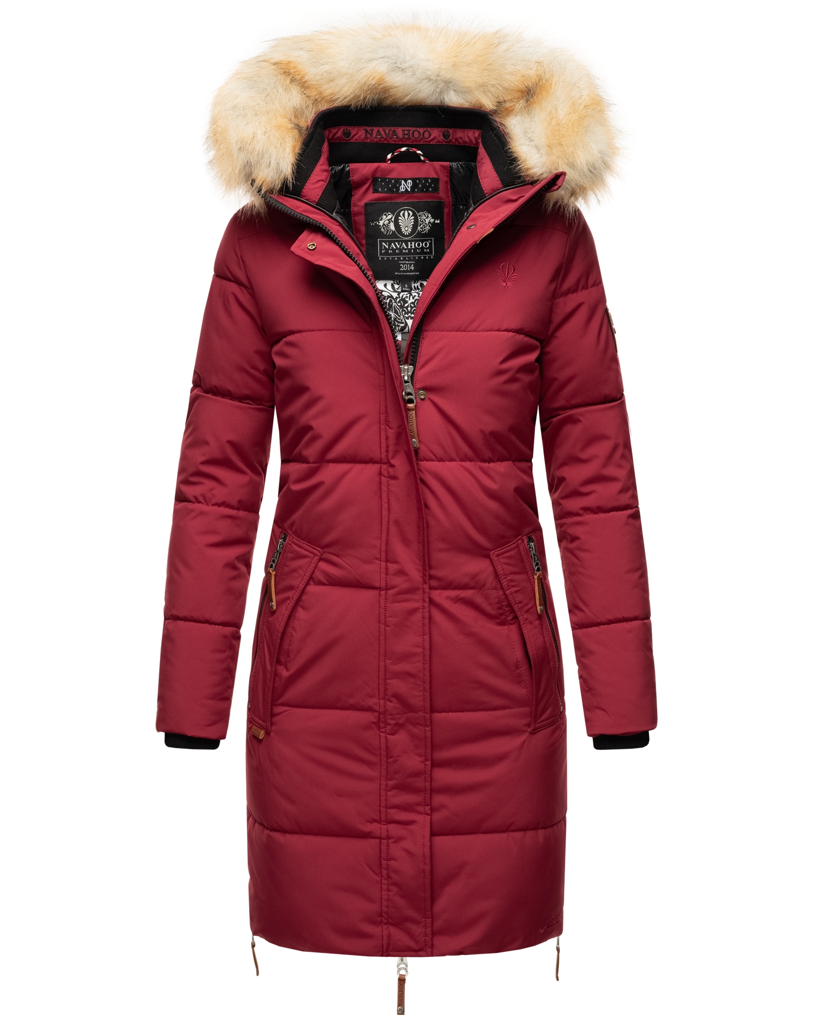 NAVAHOO Damen modischer Wintermantel Winter Steppmantel mit Kapuze Halina - Bild 1