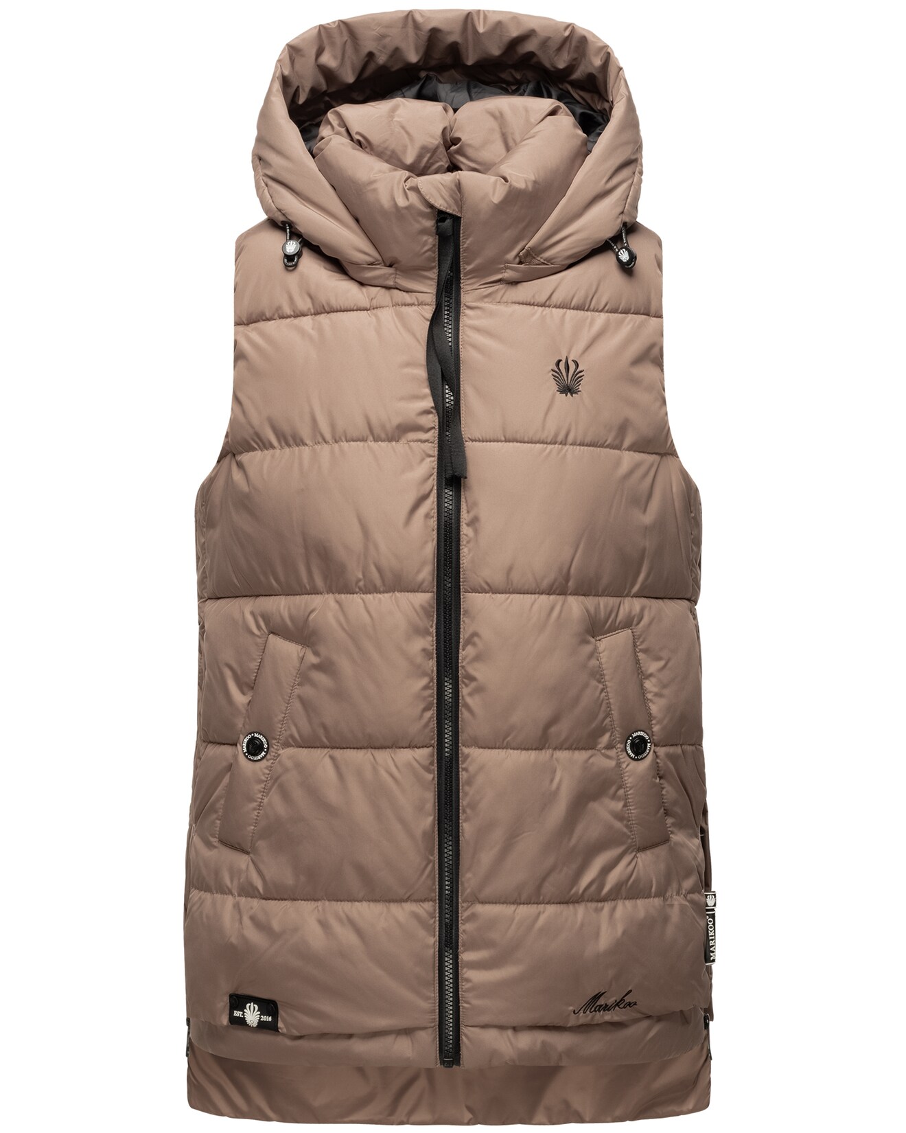 MARIKOO Damen Steppweste Bodywarmer mit Kapuze Zarinaa