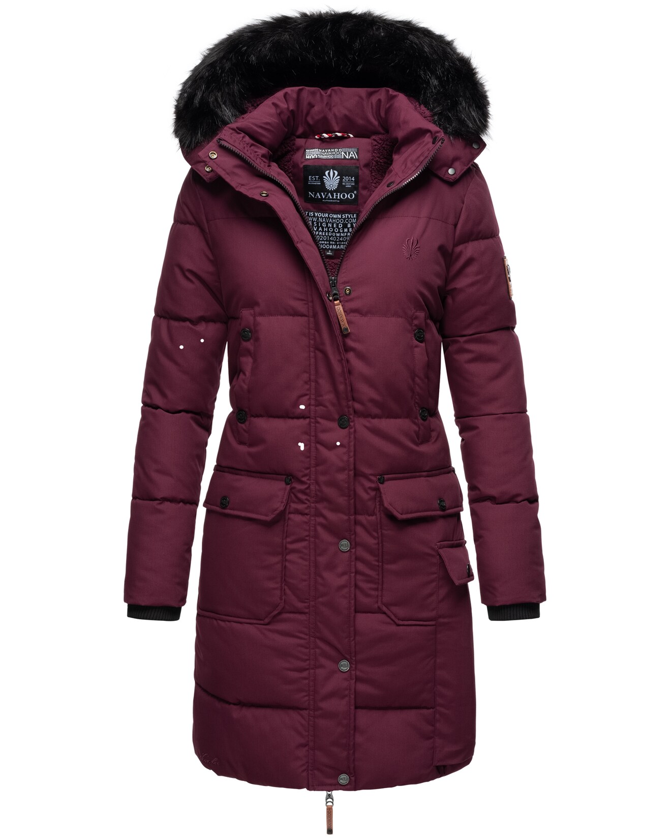 NAVAHOO Damen Warmer Wintermantel Parka inkl. Einkaufstasche und Regenschirm Cosimaa | 04059072452251