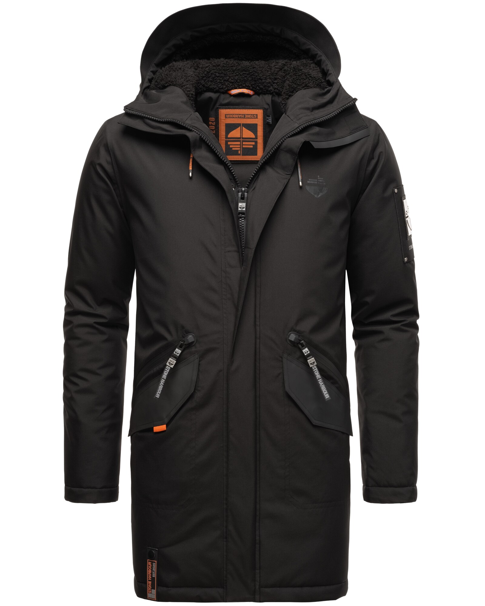 STONE HARBOUR Herren Modischer Wintermantel Winterparka mit Teddyfell Futter Ragaan - Bild 1