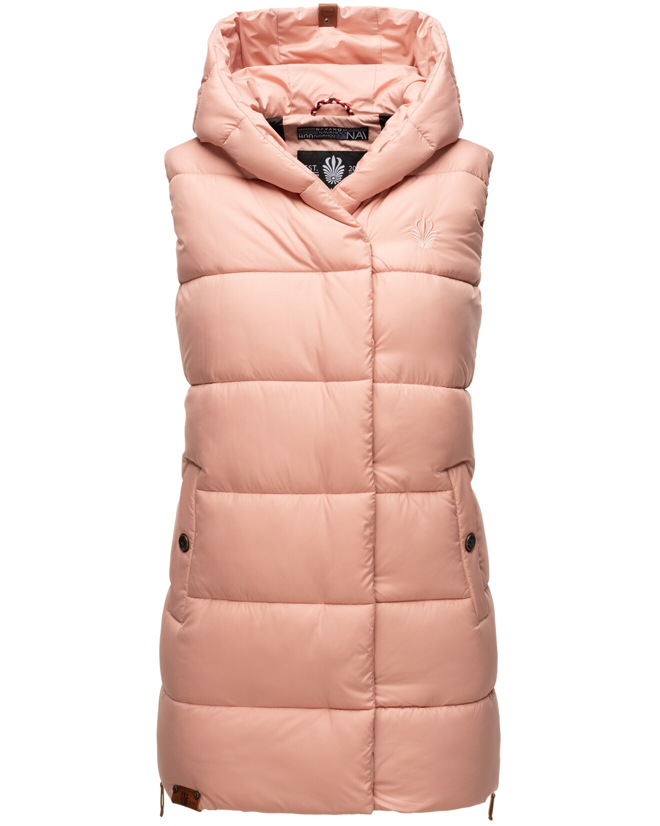 NAVAHOO Damen Designer Steppweste ärmellose Weste mit Kapuze Madilynaa