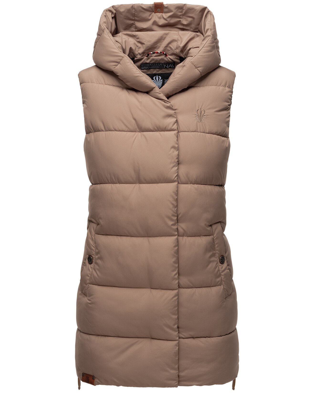 NAVAHOO Damen Designer Steppweste ärmellose Weste mit Kapuze Madilynaa