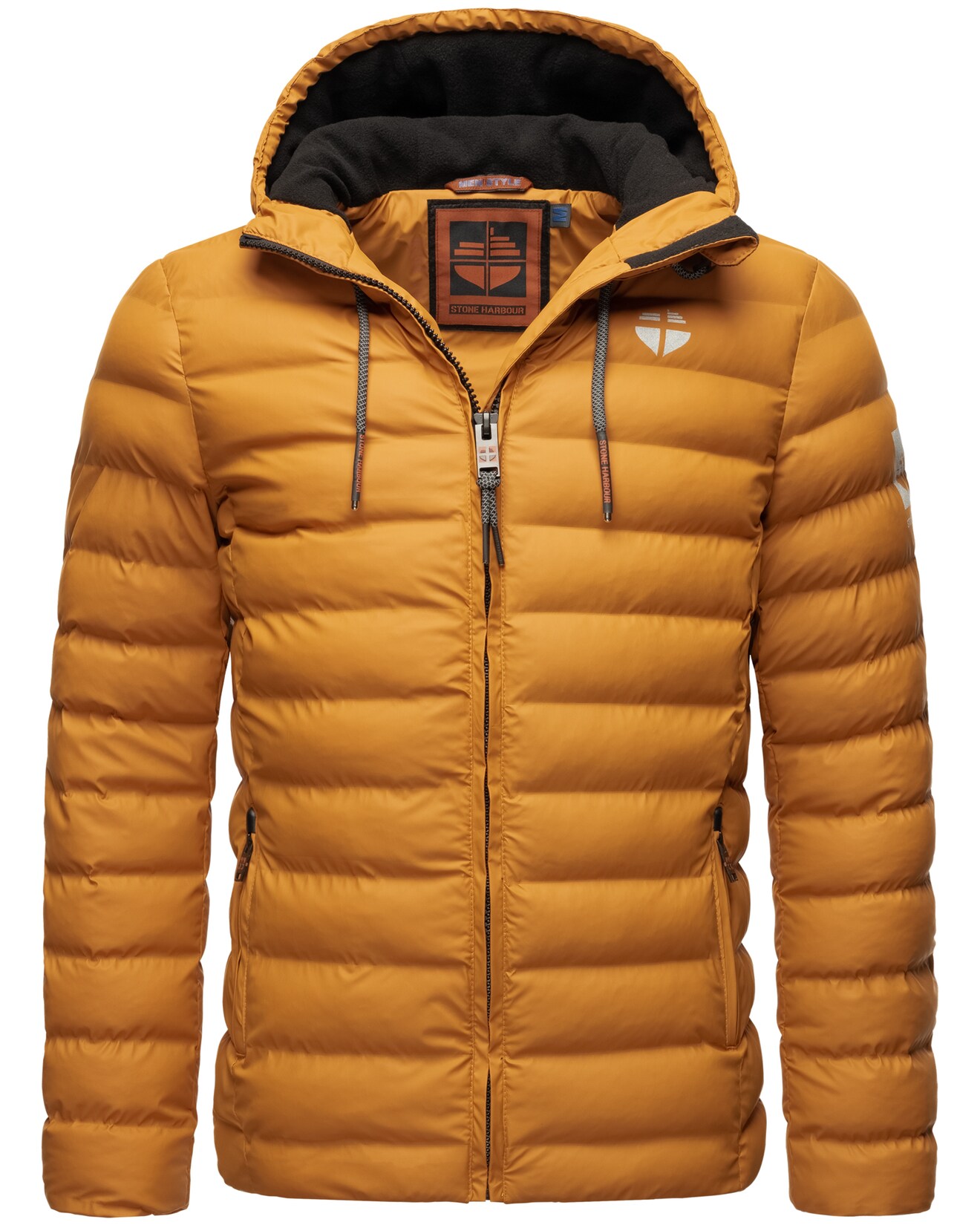 STONE HARBOUR Herren Winterjacke Wasserdichte Gesteppte Winter Regenjacke Zaharoo