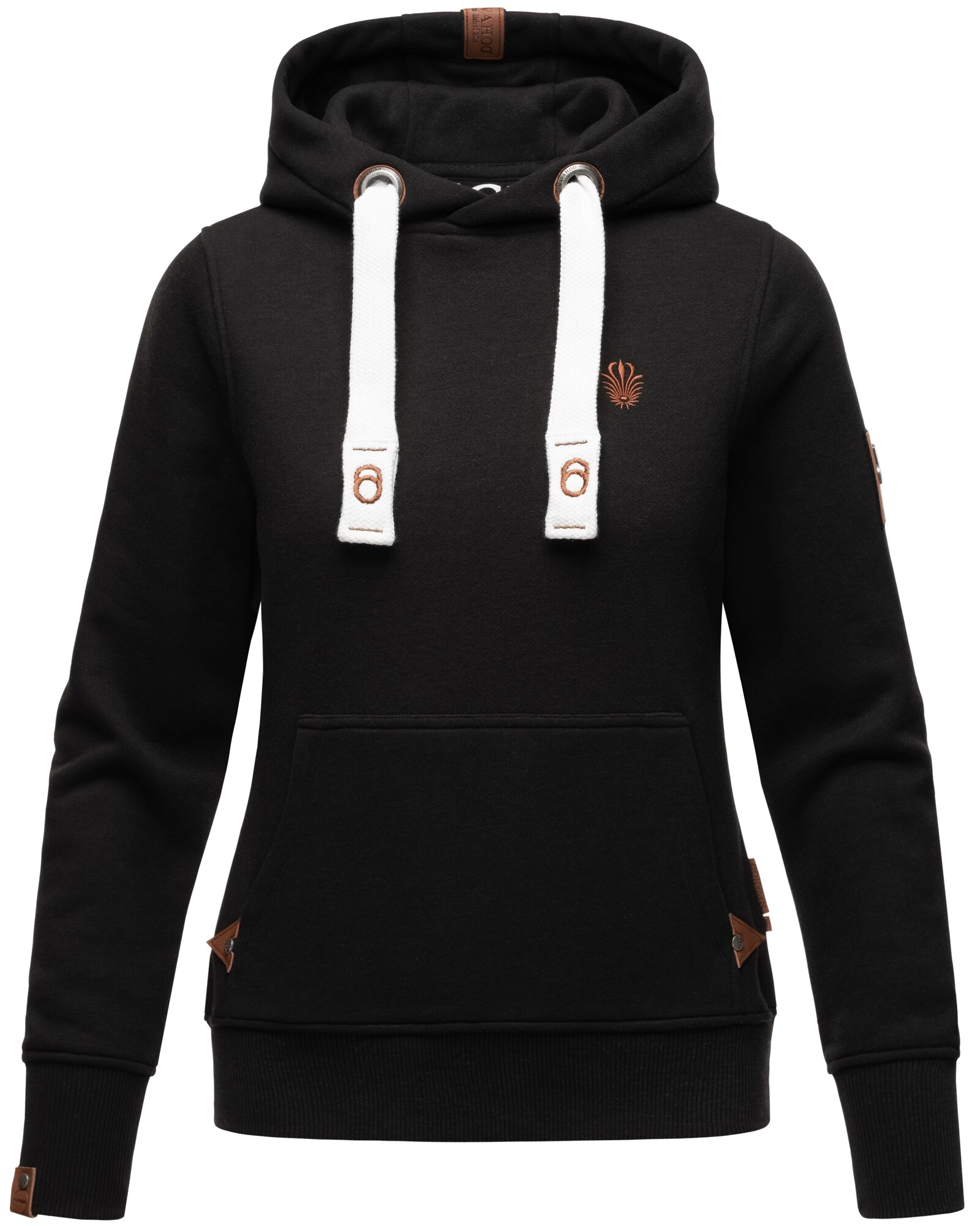 NAVAHOO Damen Kapuzensweatshirt Hoodie mit Kapuze & Breiten Tunnelzugkordeln Damlaa - Bild 1