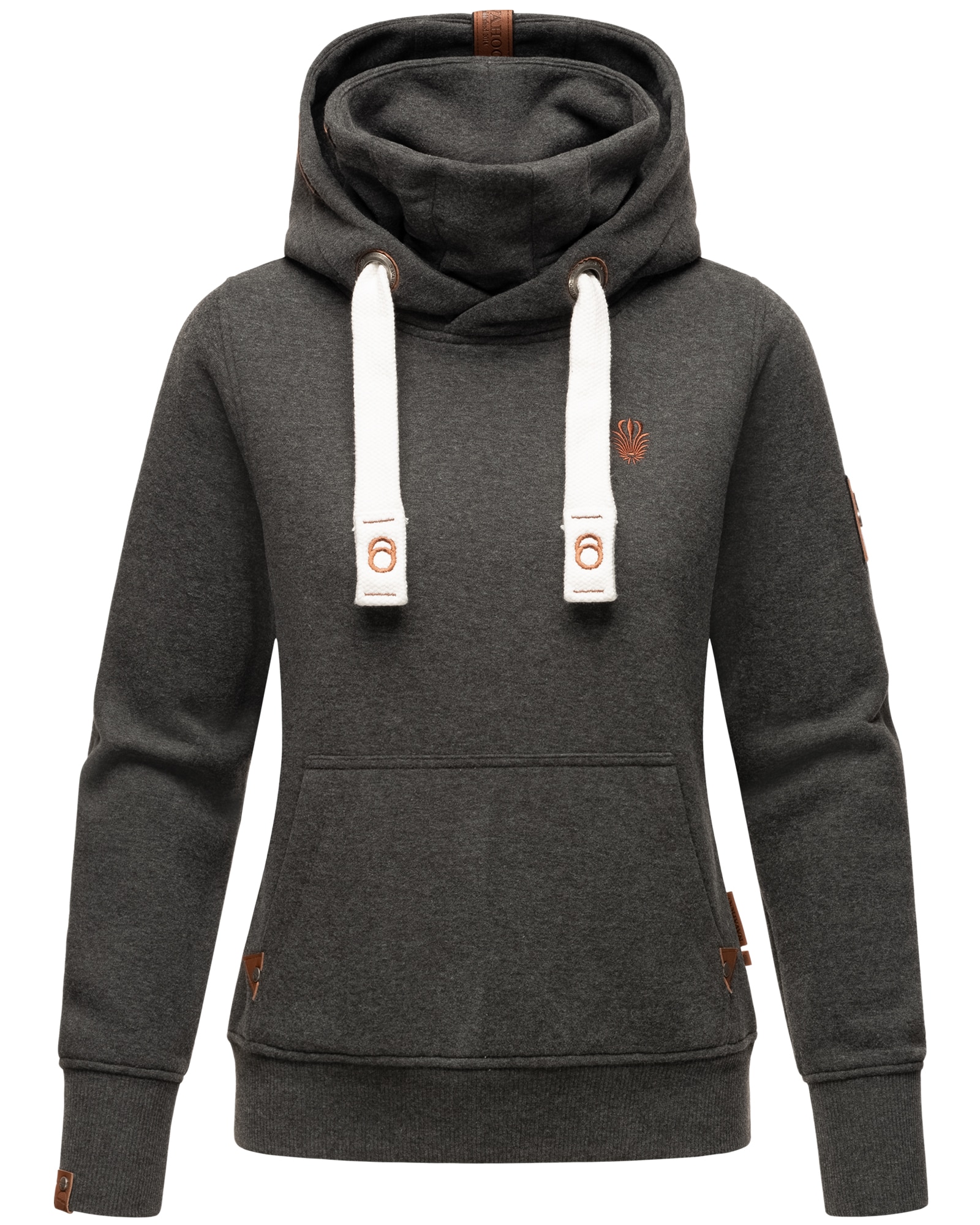 NAVAHOO Damen Kapuzensweatshirt Weicher Hoodie mit dicken Tunnelzugkordeln & Kapuze Raniaa - Bild 1