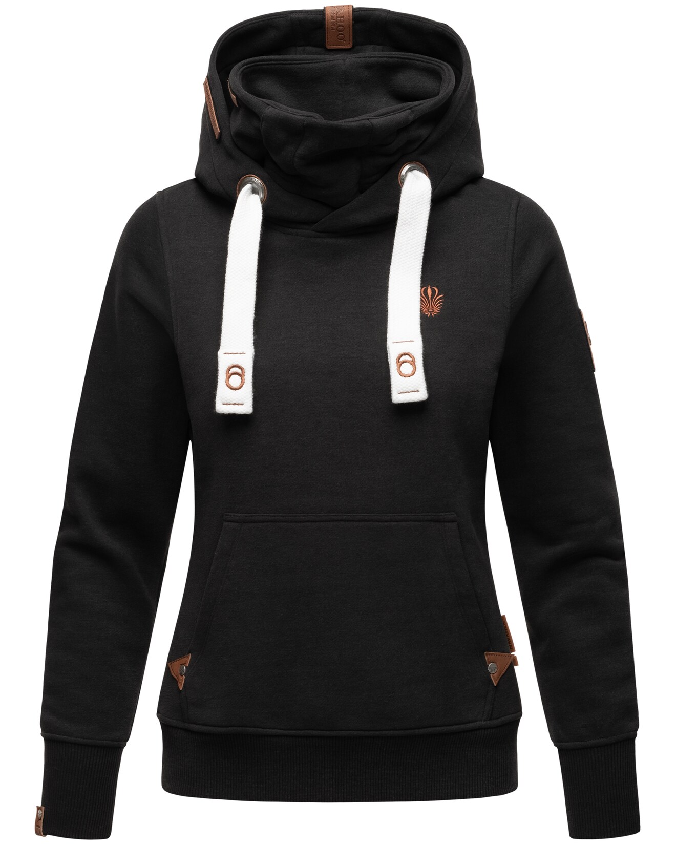 NAVAHOO Damen Kapuzensweatshirt Weicher Hoodie mit dicken Tunnelzugkordeln & Kapuze Raniaa