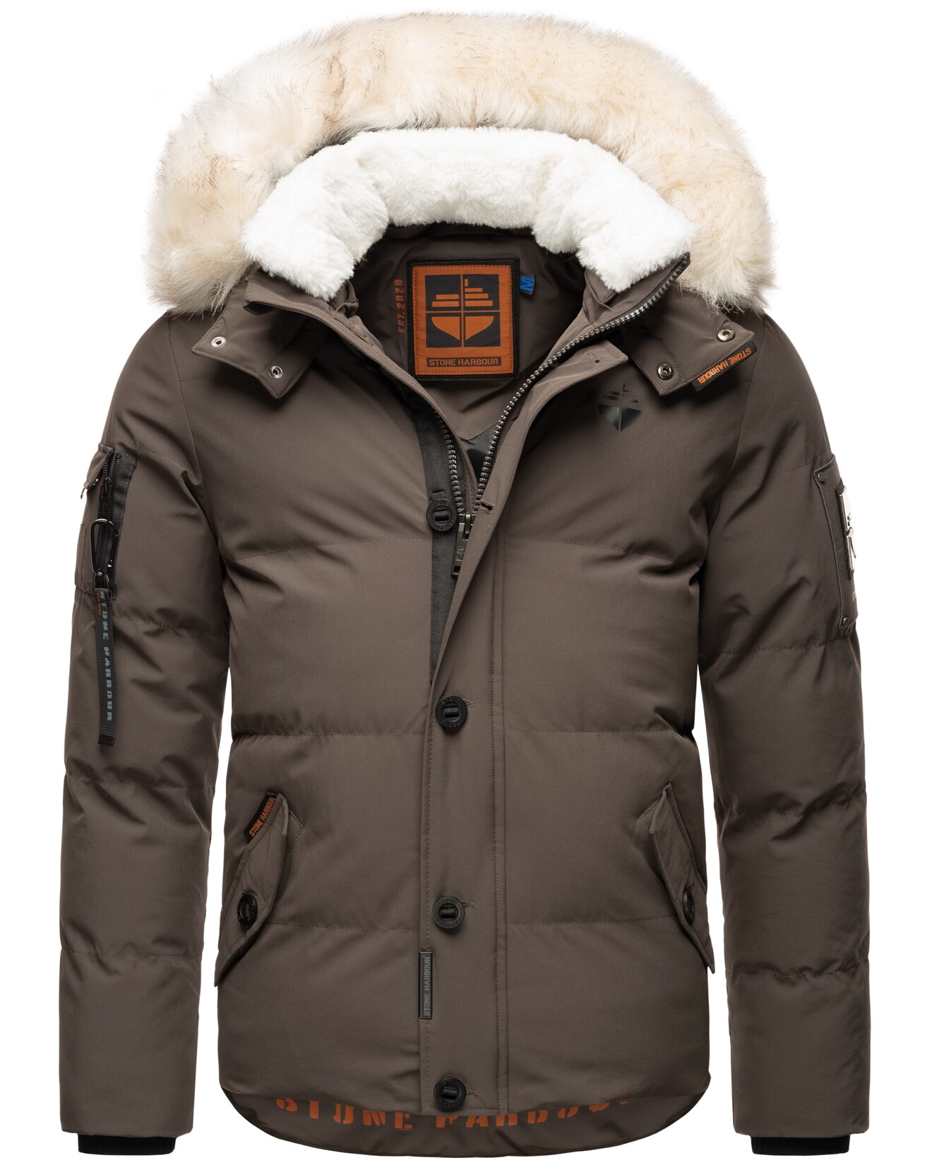 STONE HARBOUR Herren Winterjacke stylischer Winterparka mit abnehmbarer Kapuze Halvaar