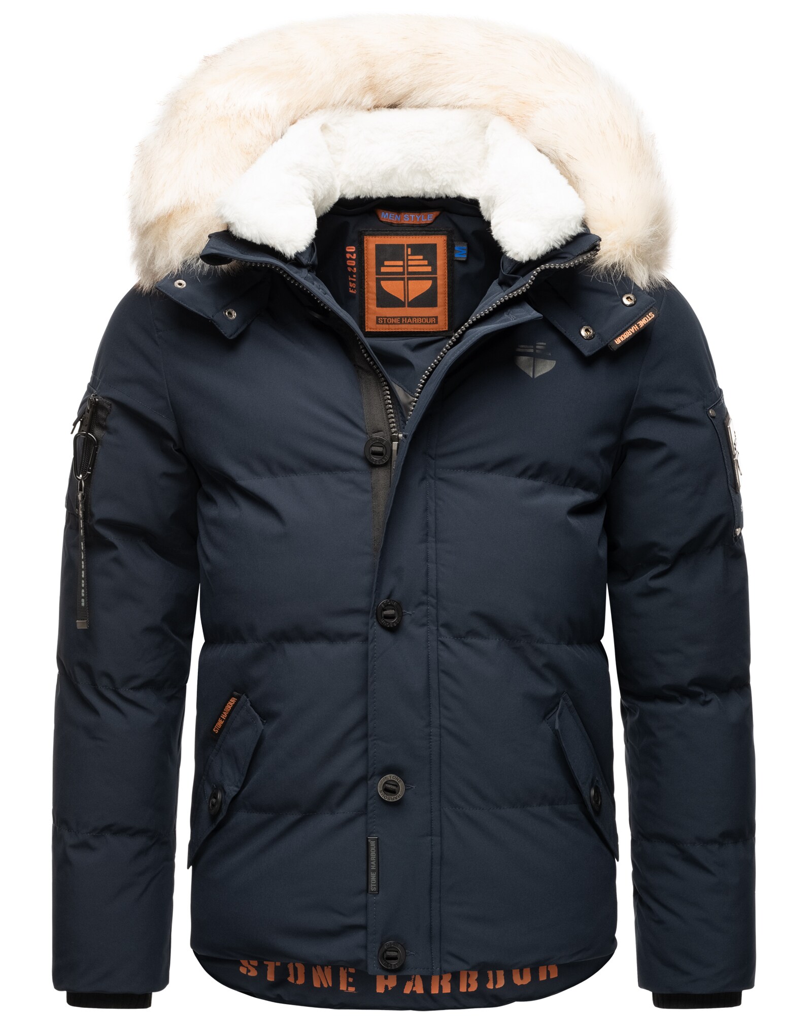 STONE HARBOUR Herren Winterjacke stylischer Winterparka mit abnehmbarer Kapuze Halvaar - Bild 1