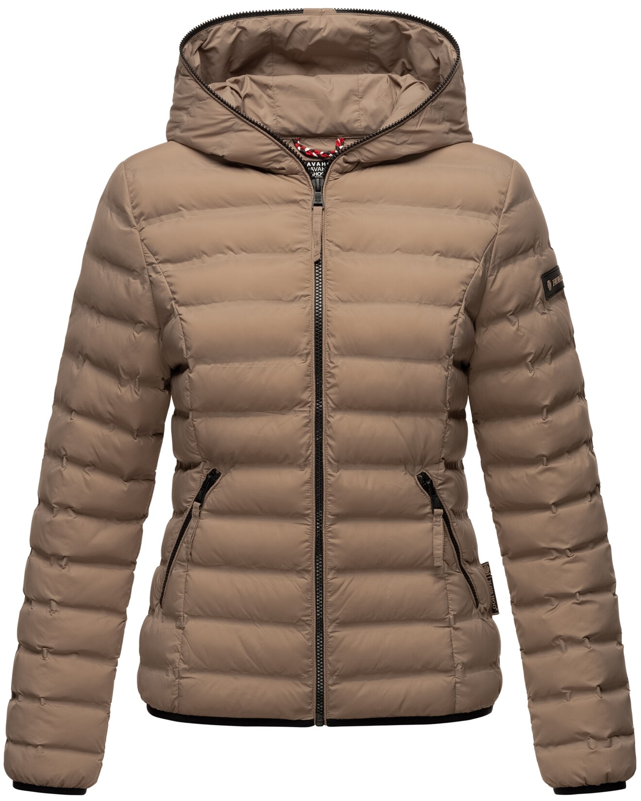 NAVAHOO Damen Stylische Steppjacke Übergangsjacke mit Kapuze Neevia