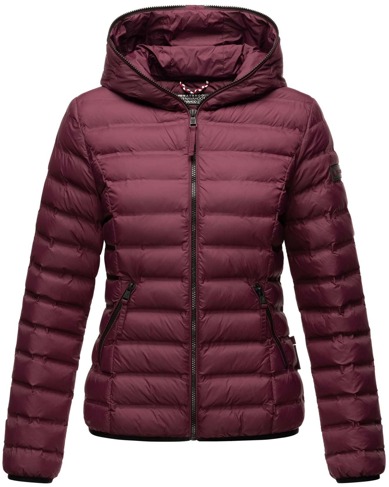 NAVAHOO Damen Stylische Steppjacke Übergangsjacke mit Kapuze Neevia