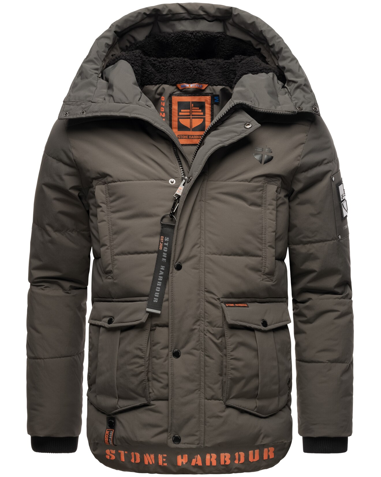STONE HARBOUR Herren Stylische Outdoorjacke Winterjacke mit Teddyfell Innenfutter Admaroo
