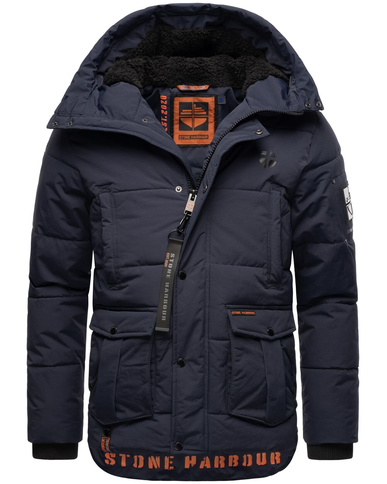 STONE HARBOUR Herren Stylische Outdoorjacke Winterjacke mit Teddyfell Innenfutter Admaroo