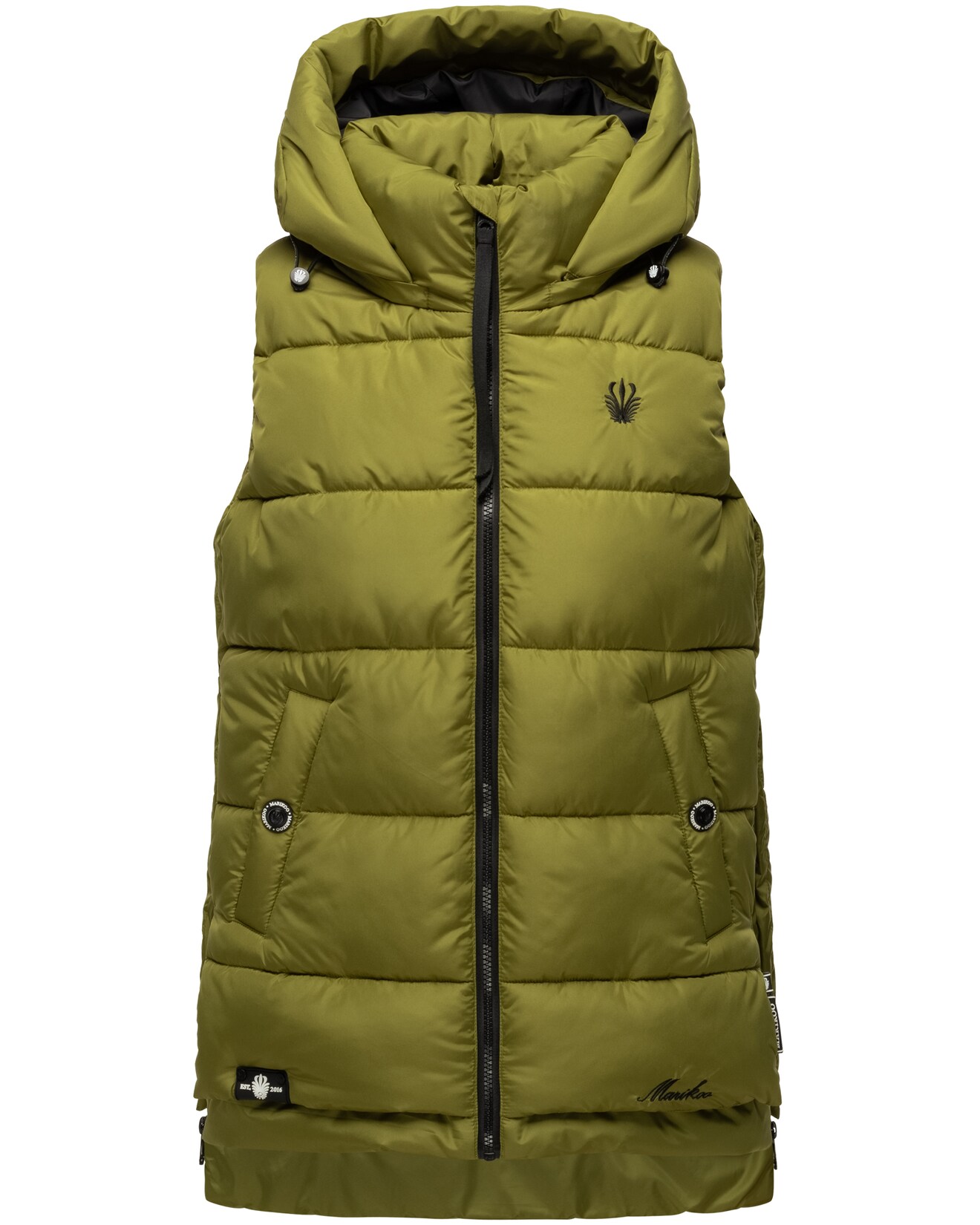 MARIKOO Damen Steppweste Bodywarmer mit Kapuze Zarinaa