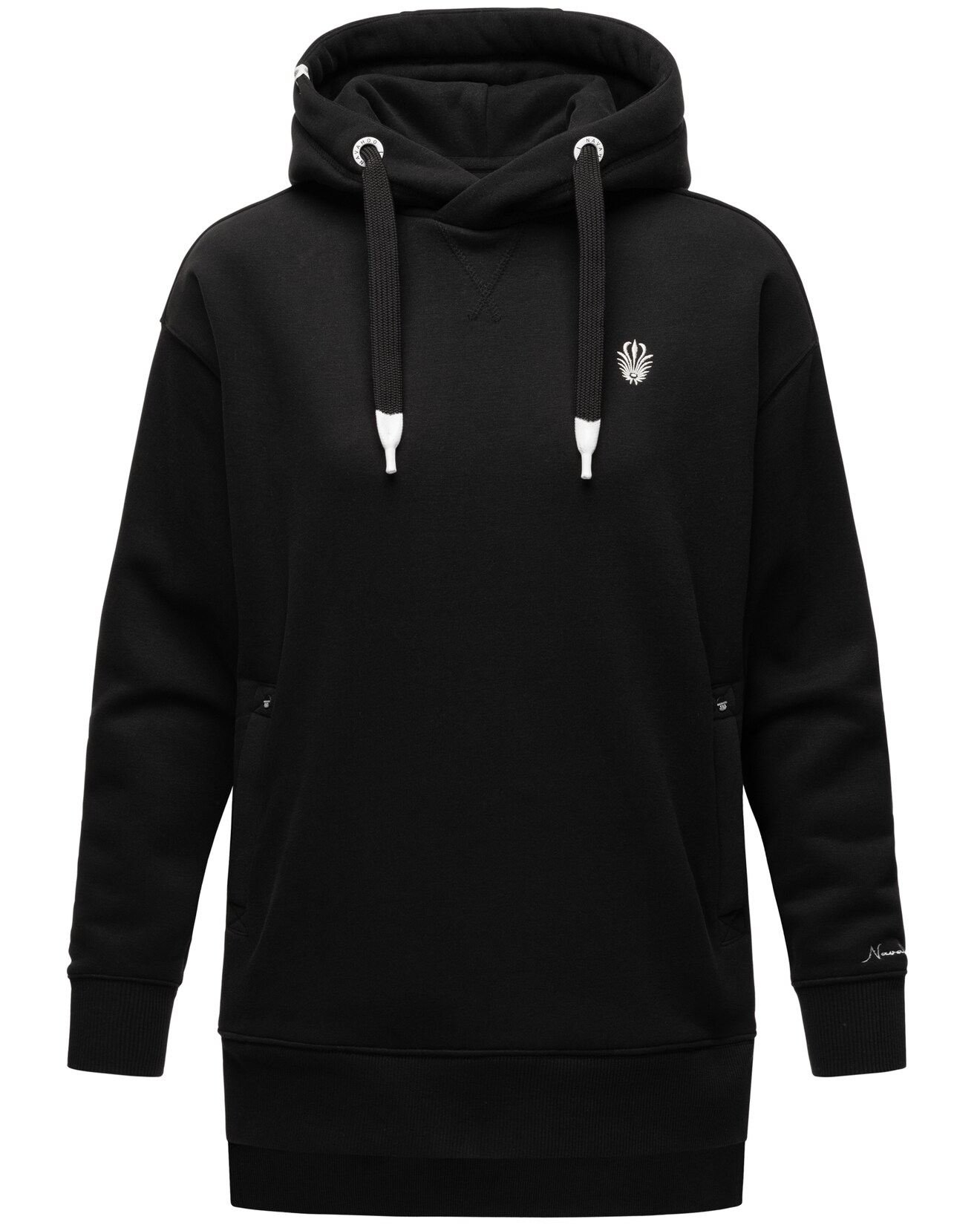 NAVAHOO Damen Kapuzensweatshirt Kuscheliger Hoodie mit Oversize Look Silberengelchen