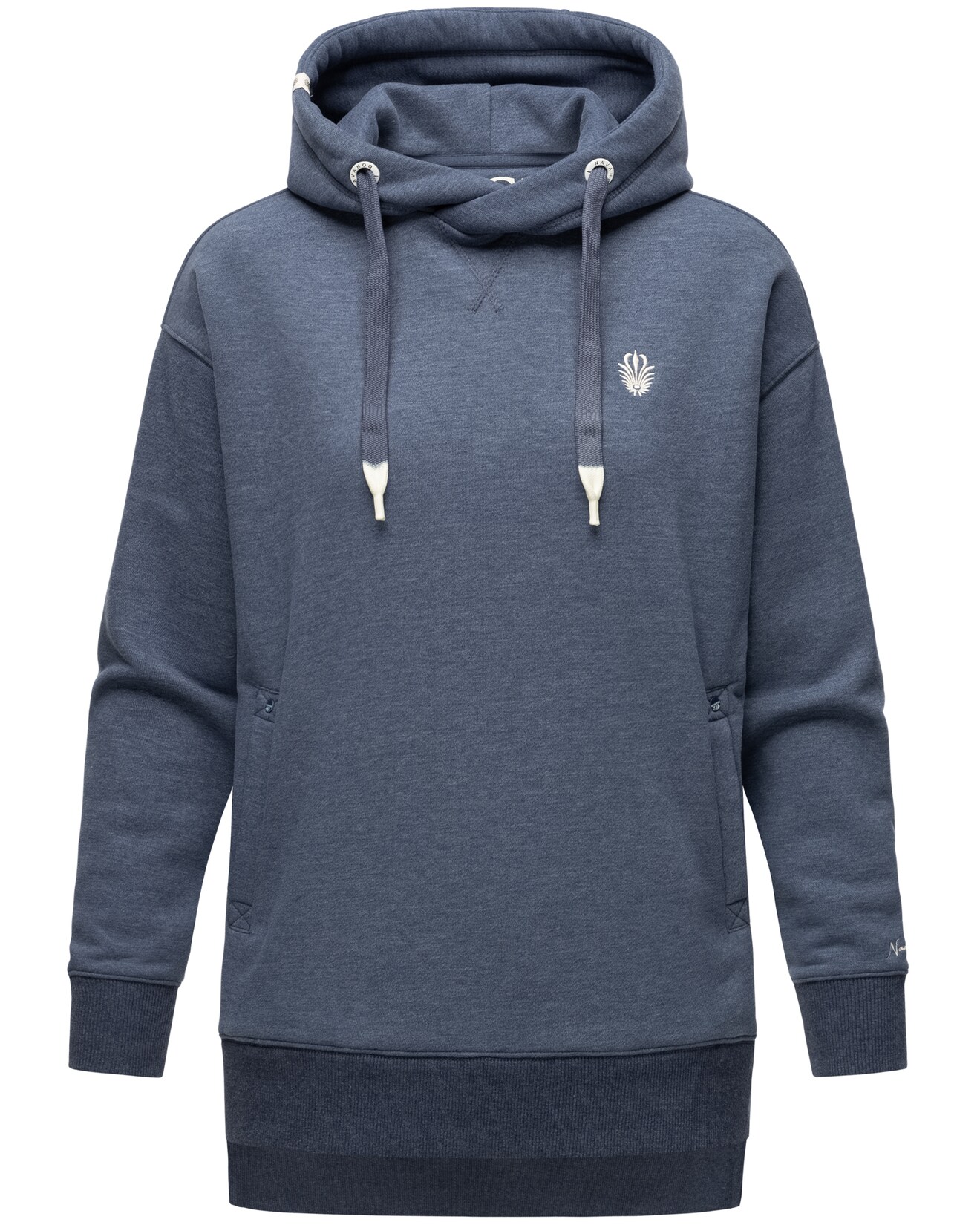 NAVAHOO Damen Kapuzensweatshirt Kuscheliger Hoodie mit Oversize Look Silberengelchen
