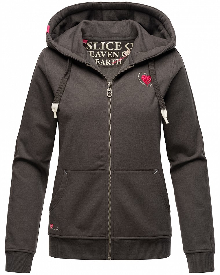 NAVAHOO Damen Kapuzensweatshirt Hoodie mit Kapuze & Dicken Tunnelzugkordeln Cremet&ouml;rtchen - Bild 1