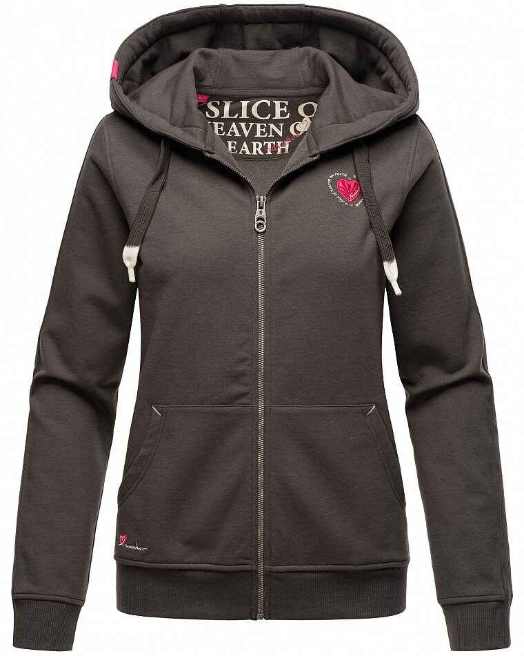 NAVAHOO Damen Kapuzensweatshirt Hoodie mit Kapuze & Dicken Tunnelzugkordeln Cremetörtchen