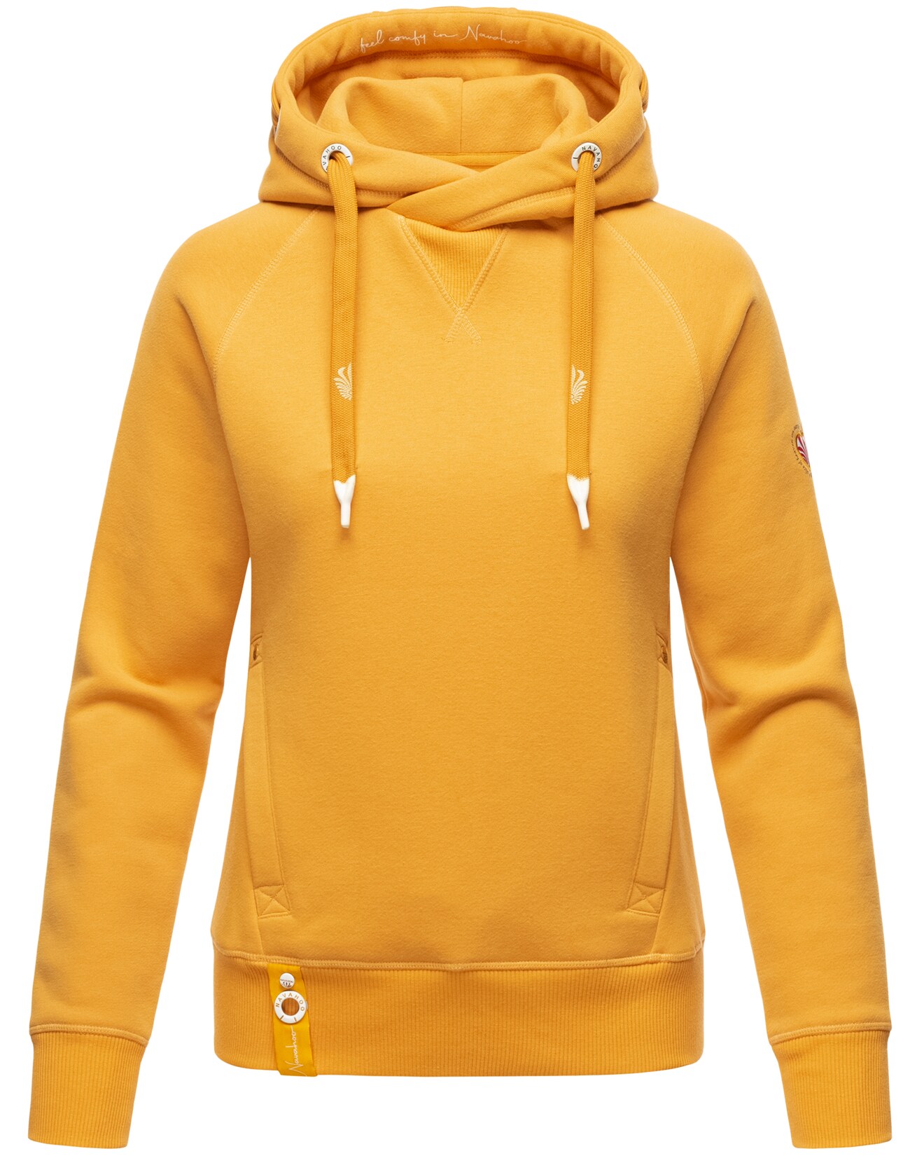 NAVAHOO Damen Kapuzensweatshirt Hoodie mit Kapuze & Breiten Tunnelzugkordeln Liebesmäuschen