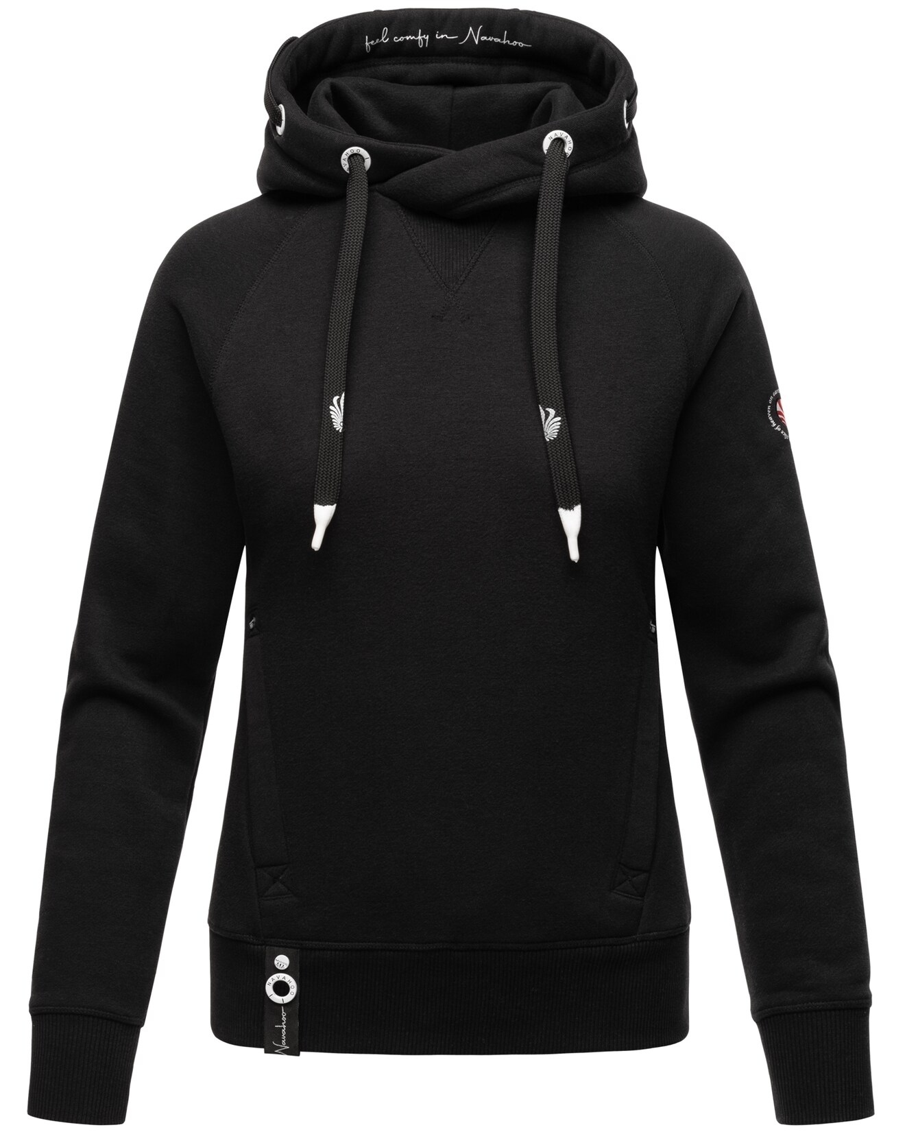 NAVAHOO Damen Kapuzensweatshirt Hoodie mit Kapuze & Breiten Tunnelzugkordeln Liebesmäuschen | 04059072479111
