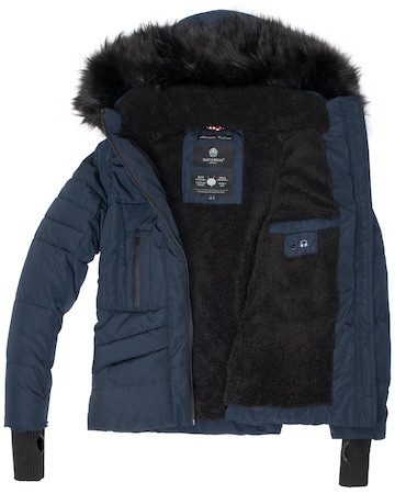 Kapuze Adele kaufen Winterjacke bei Steppjacke online Damen Netto NAVAHOO Kunstfell- edler mit hochwertige