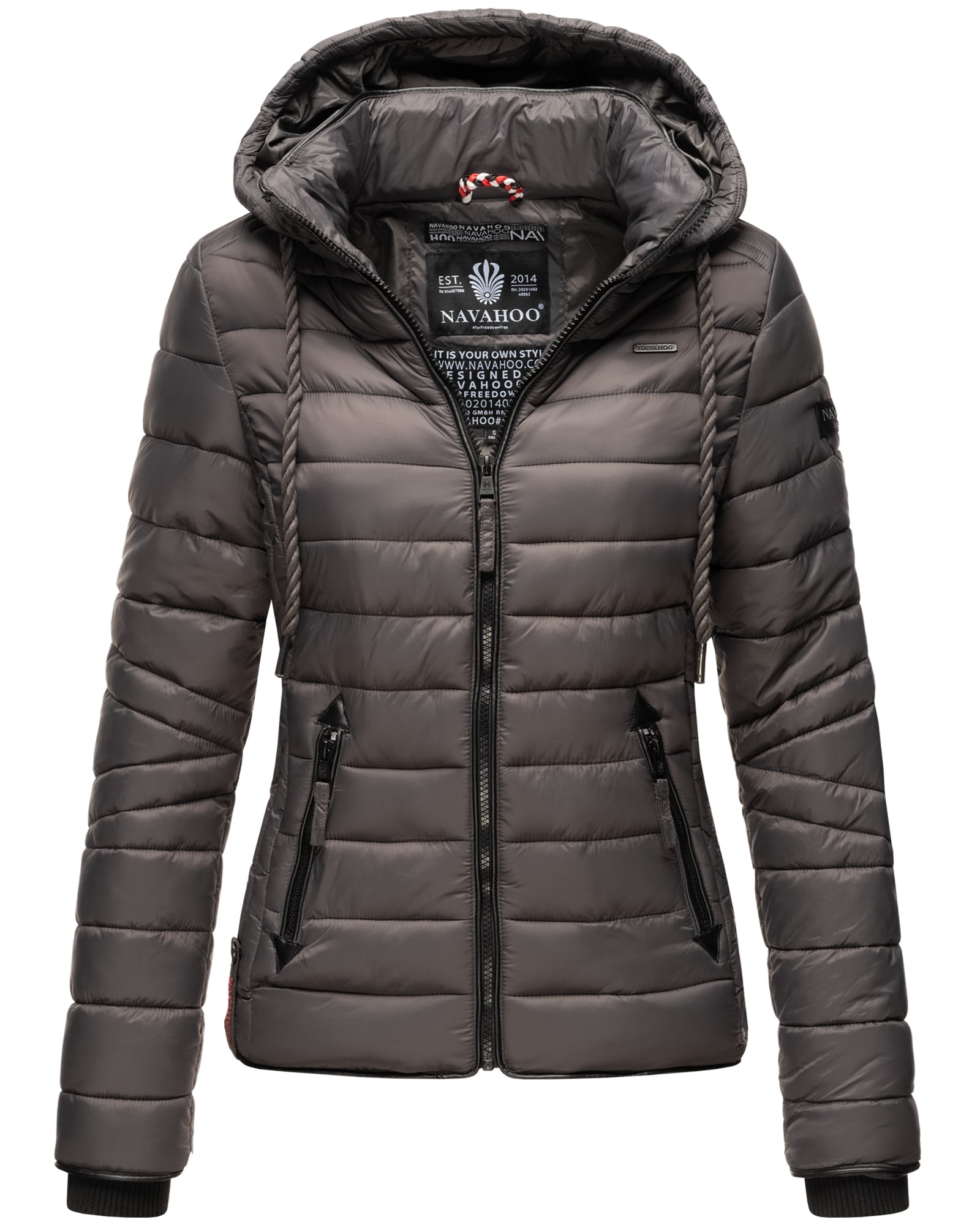 NAVAHOO Damen Steppjacke leichte &Uuml;bergangsjacke mit Kapuze Lulana - Bild 1